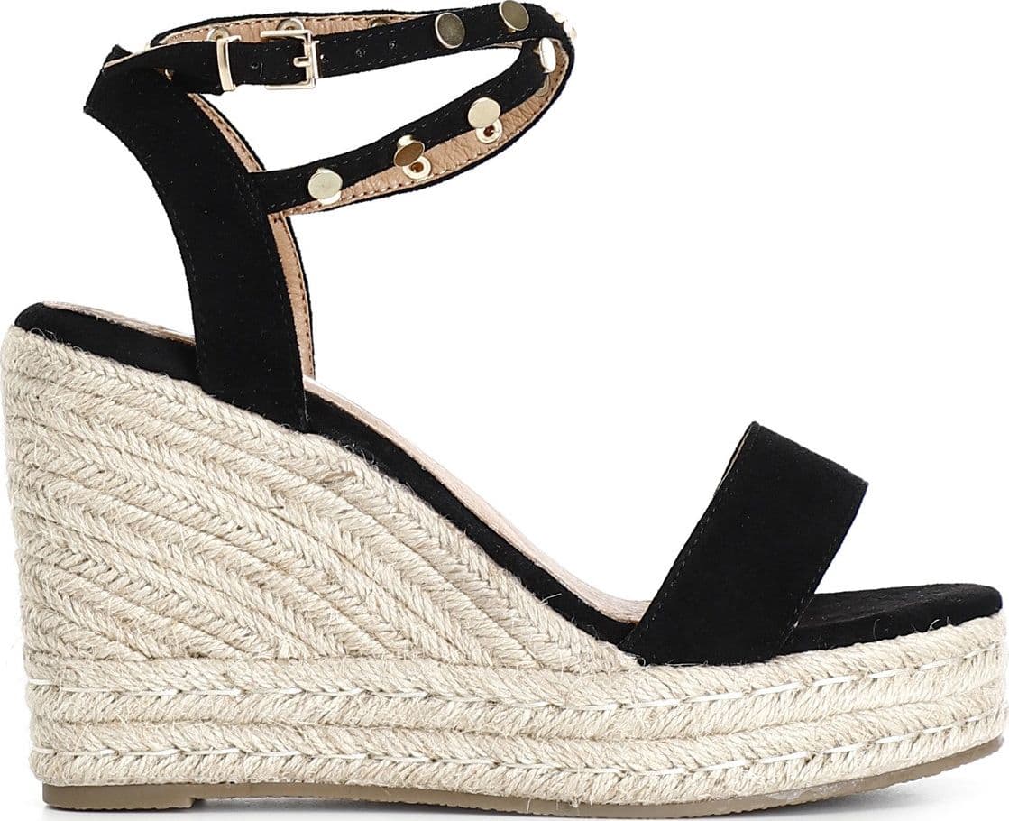 SANDALI IN TESSUTO CON BORCHIE SU ZEPPACORDA in Sandali moda 3A Moda Mare Sport - Bellaria Igea Marina, commercioVirtuoso.it