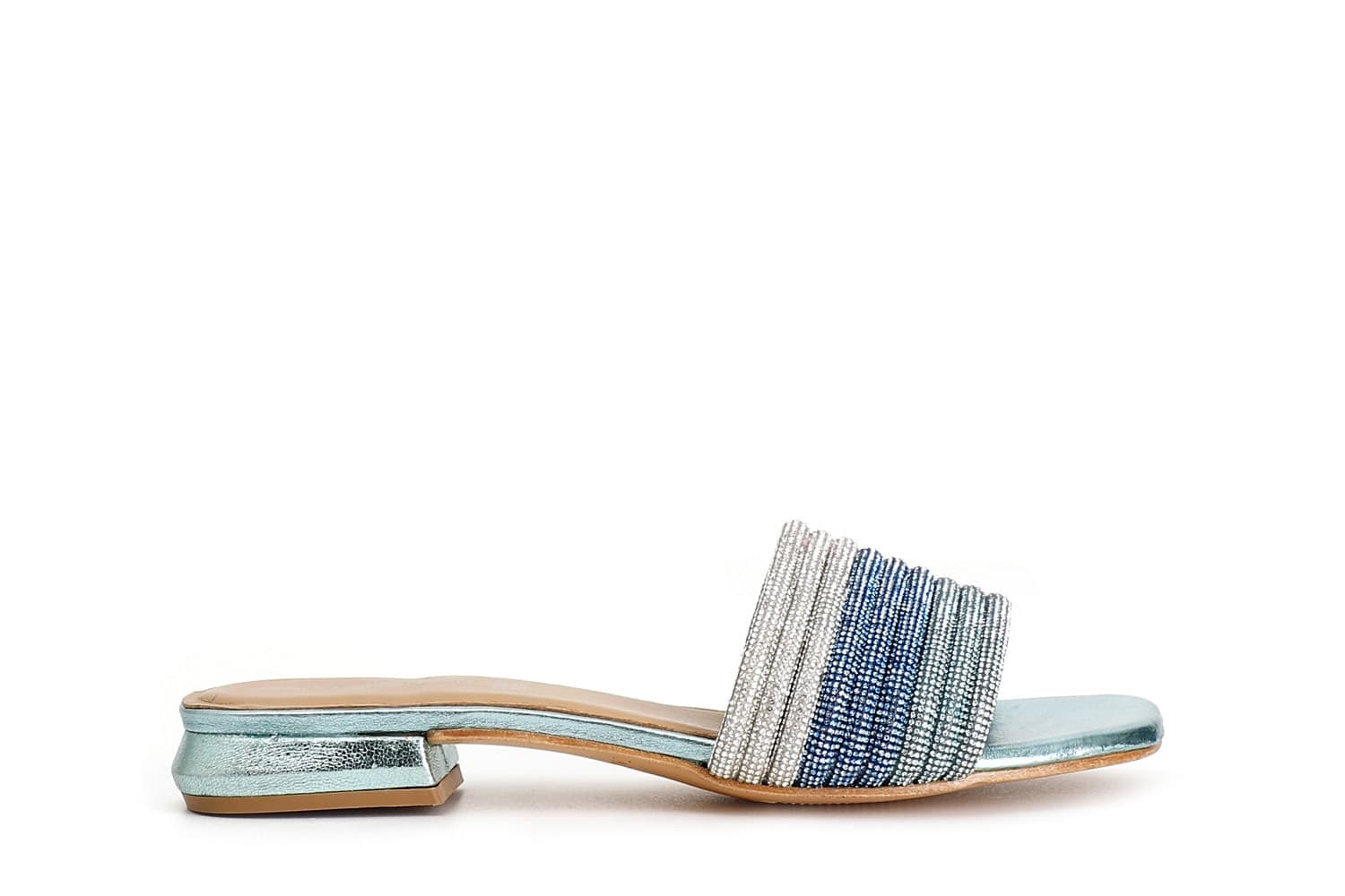 CIABATTA CON MIGNONS STRASS EFFETTO LAMINATO in Pantofole 3A Moda Mare Sport - Bellaria Igea Marina, commercioVirtuoso.it
