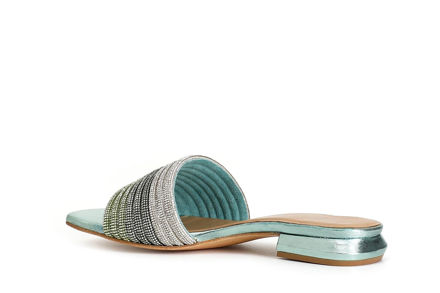 CIABATTA CON MIGNONS STRASS EFFETTO LAMINATO in Pantofole 3A Moda Mare Sport - Bellaria Igea Marina, commercioVirtuoso.it