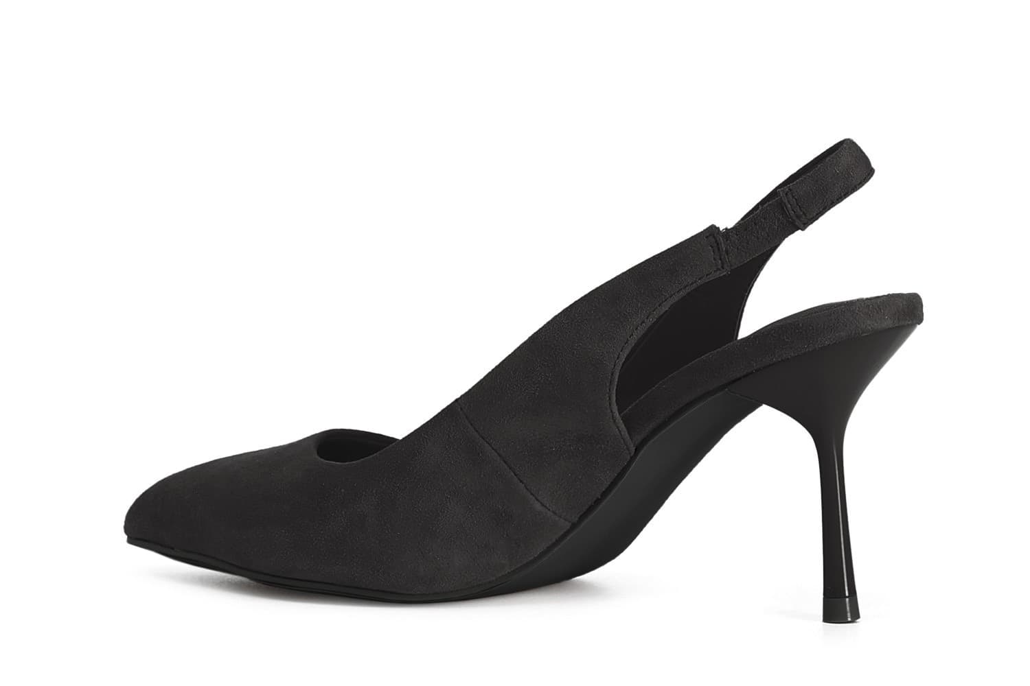 DECOLLETE IN CAMOSCIO APERTA DIETRO in Scarpe col tacco 3A Moda Mare Sport - Bellaria Igea Marina, commercioVirtuoso.it