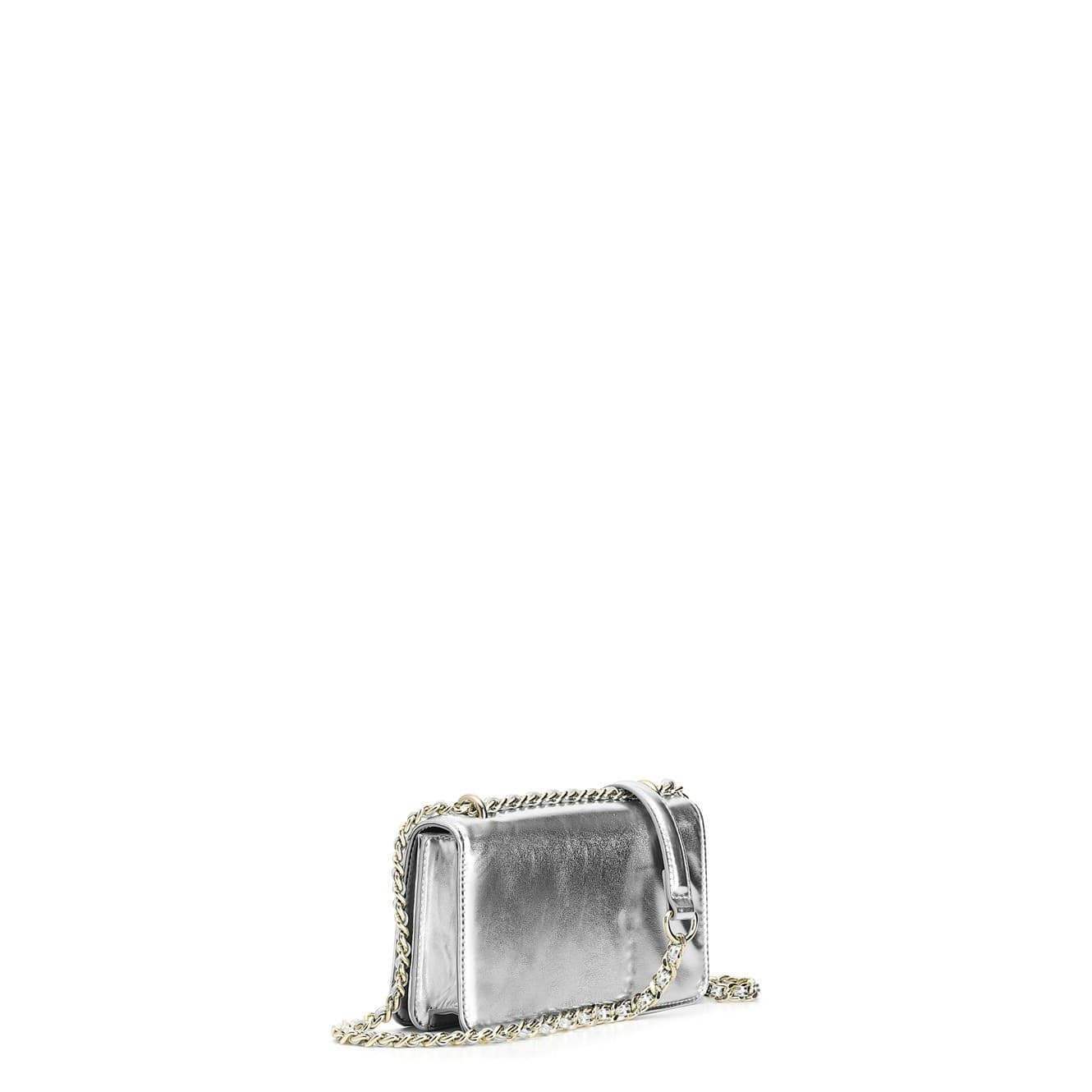 MINIBAG CON PATTINA CON MATERIALE EFFETTO METALLIZZATO E TRACOLLA CATENA in Borse a tracolla 3A Moda Mare Sport - Bellaria Igea Marina, commercioVirtuoso.it
