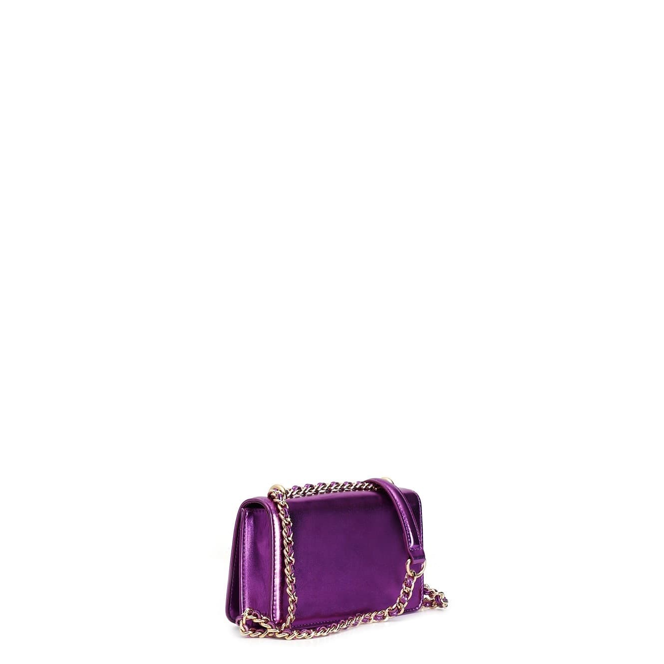 MINIBAG CON PATTINA CON MATERIALE EFFETTO METALLIZZATO E TRACOLLA CATENA in Borse a tracolla 3A Moda Mare Sport - Bellaria Igea Marina, commercioVirtuoso.it