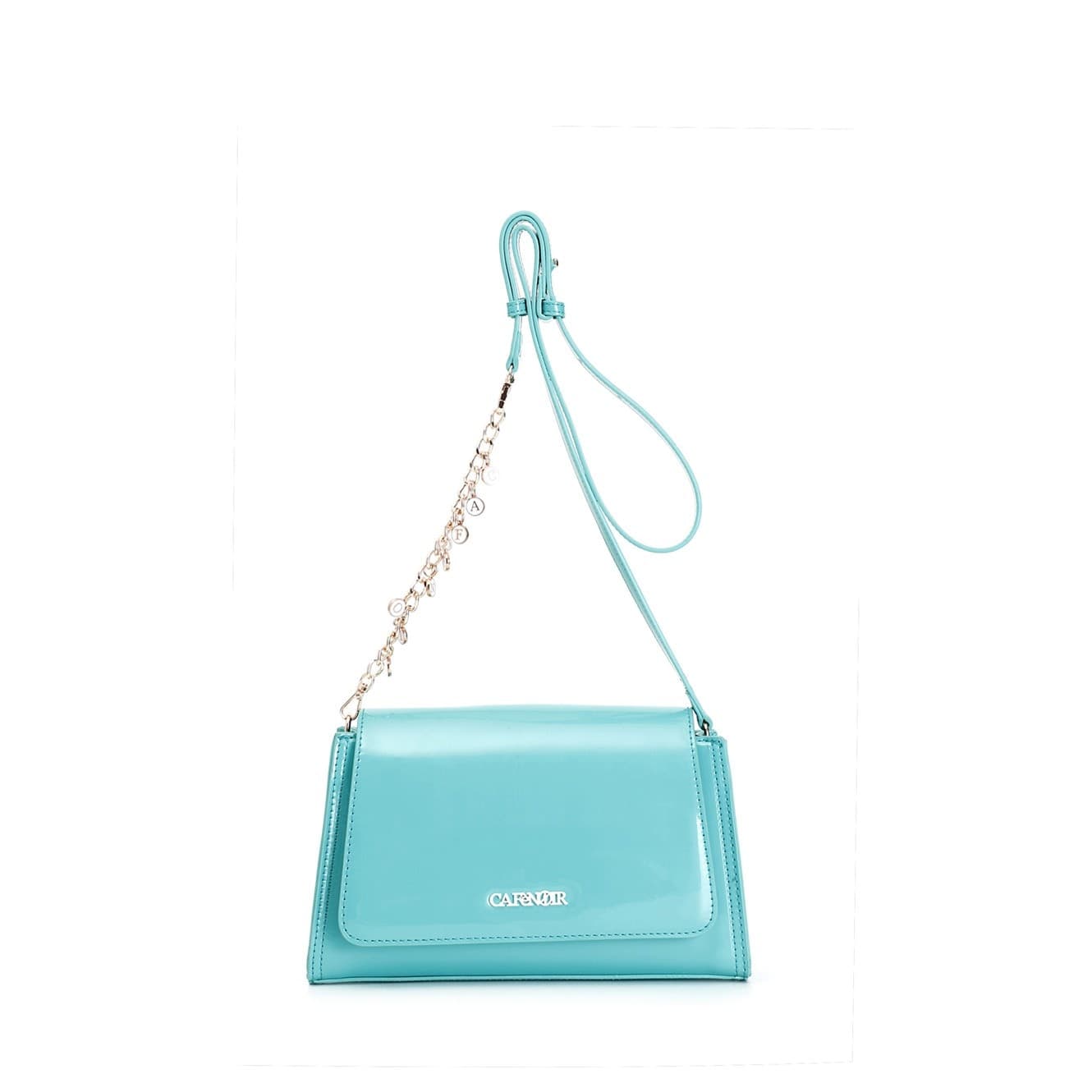 TRACOLLINA CON PATTINA EFFETTO VERNICE CON DETTAGLIO CATENA E LOGO CHARMS in Pochette e Clutch 3A Moda Mare Sport - Bellaria Igea Marina, commercioVirtuoso.it