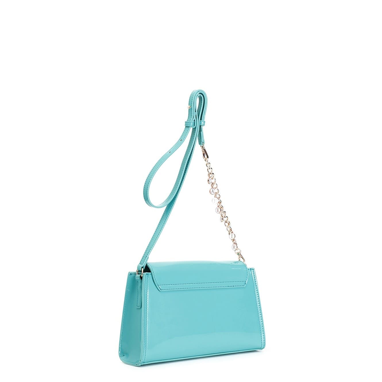 TRACOLLINA CON PATTINA EFFETTO VERNICE CON DETTAGLIO CATENA E LOGO CHARMS in Pochette e Clutch 3A Moda Mare Sport - Bellaria Igea Marina, commercioVirtuoso.it