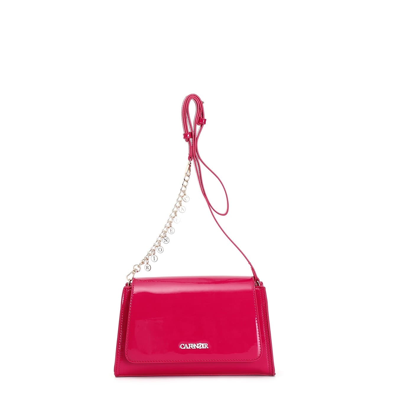 TRACOLLINA CON PATTINA EFFETTO VERNICE CON DETTAGLIO CATENA E LOGO CHARMS in Pochette e Clutch 3A Moda Mare Sport - Bellaria Igea Marina, commercioVirtuoso.it