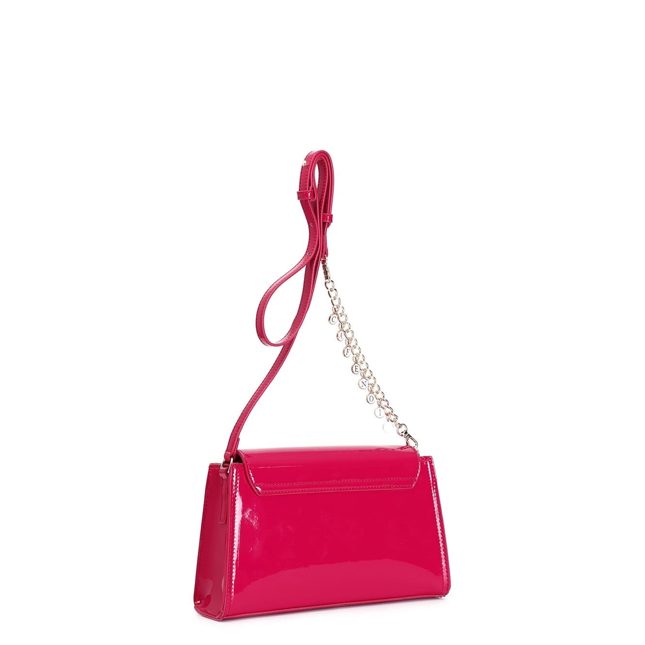 TRACOLLINA CON PATTINA EFFETTO VERNICE CON DETTAGLIO CATENA E LOGO CHARMS in Pochette e Clutch 3A Moda Mare Sport - Bellaria Igea Marina, commercioVirtuoso.it