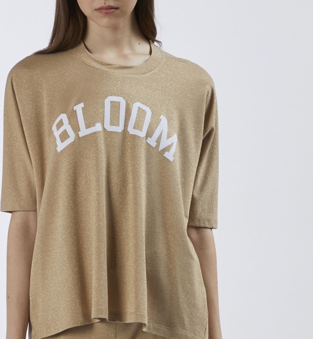 FELPA LUREX STAMPA BLOOM in Felpe con cappuccio 3A Moda Mare Sport - Bellaria Igea Marina, commercioVirtuoso.it