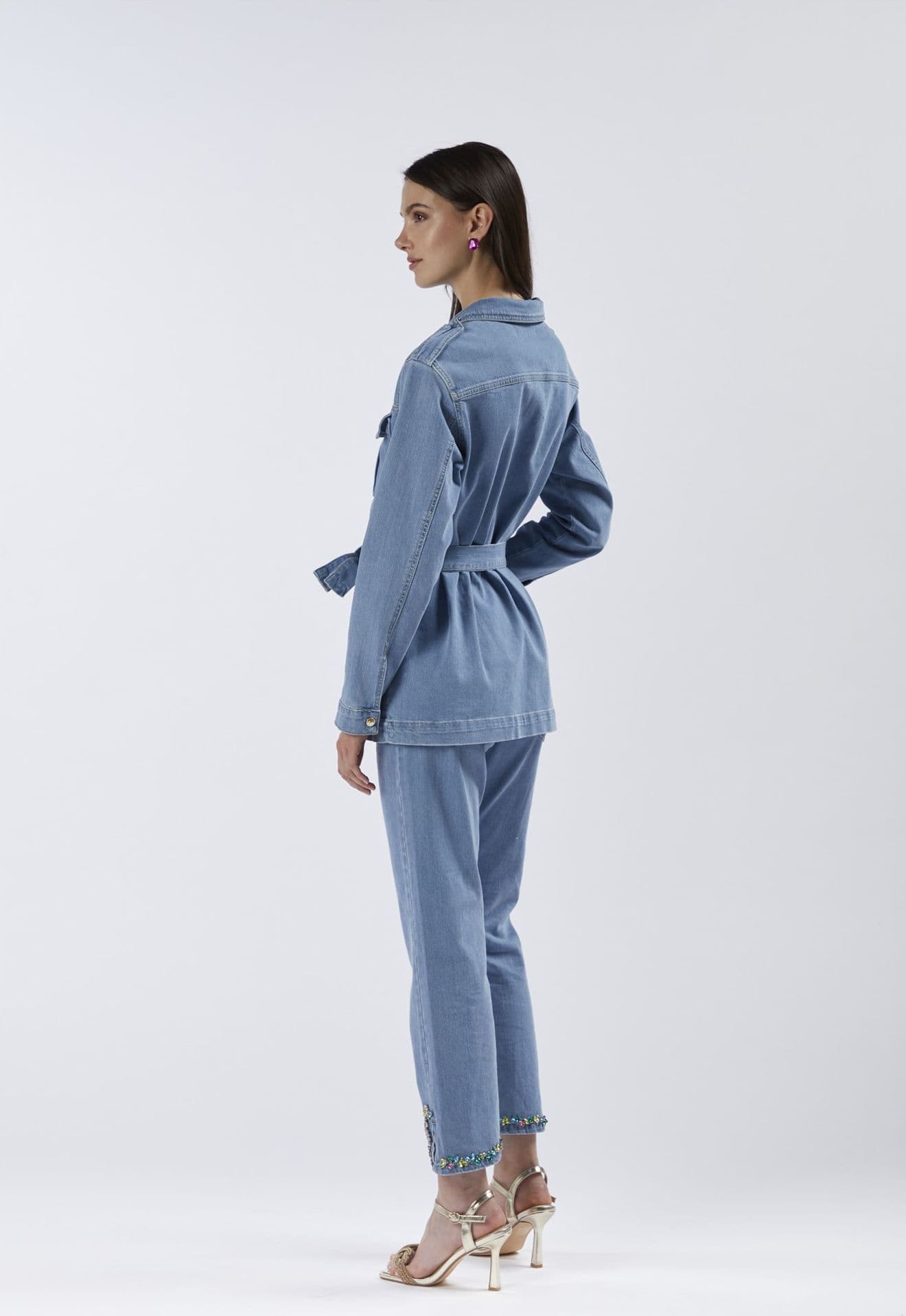 FIELD JACKET IN DENIM CON COLLETTO RICAMATO in Giacche 3A Moda Mare Sport - Bellaria Igea Marina, commercioVirtuoso.it