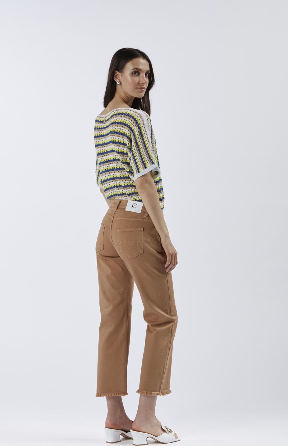 PANTALONE BOOTCUT CROPPED IN BULL DENIM in Jeans 3A Moda Mare Sport - Bellaria Igea Marina, commercioVirtuoso.it
