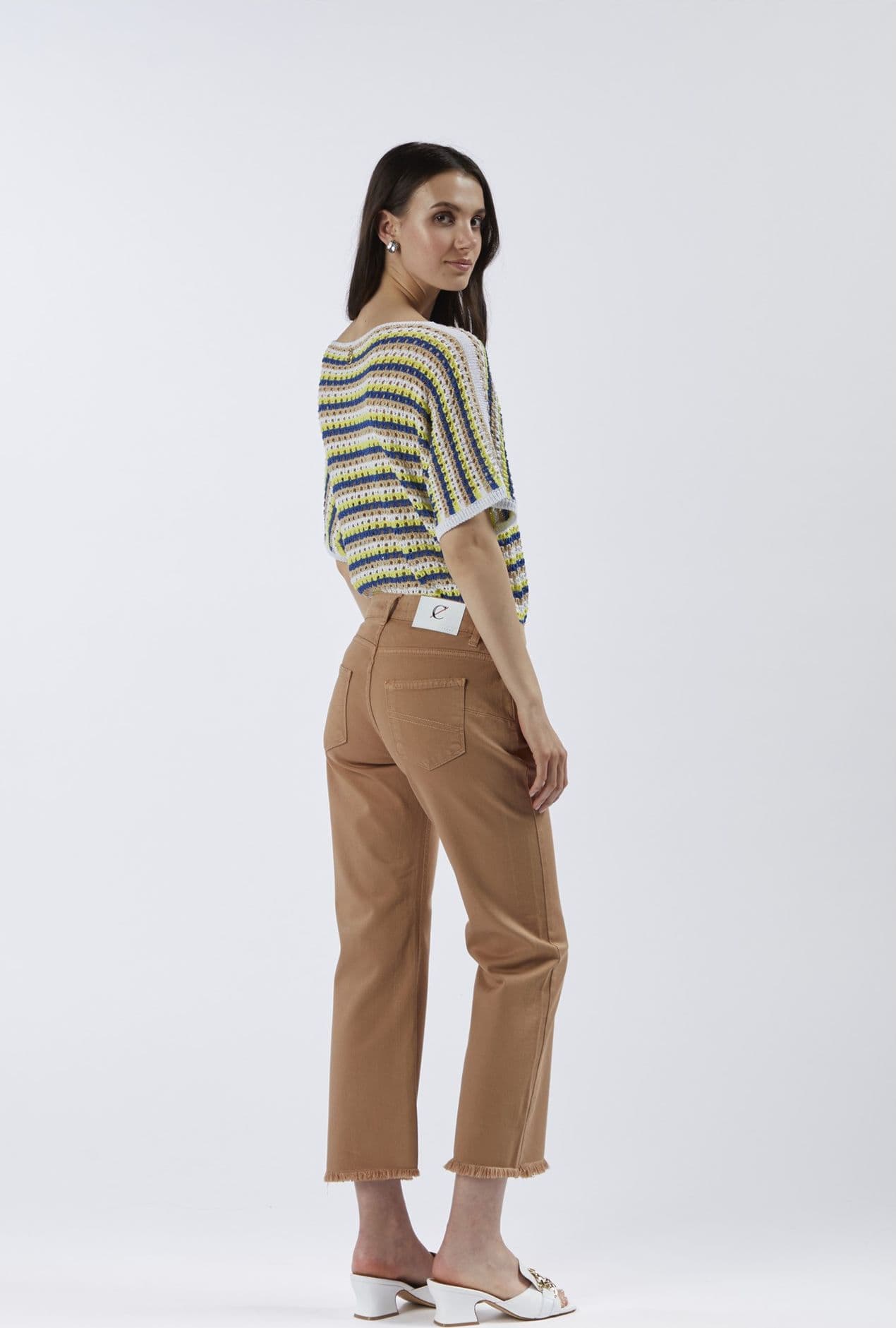 PANTALONE BOOTCUT CROPPED IN BULL DENIM in Jeans 3A Moda Mare Sport - Bellaria Igea Marina, commercioVirtuoso.it