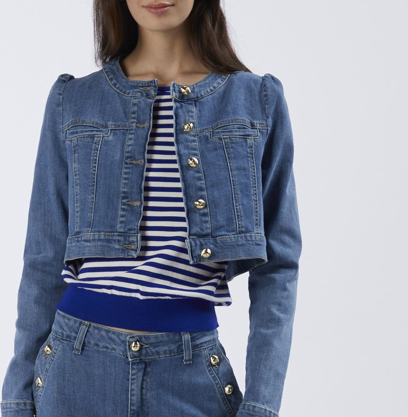 GIACCA DENIM CON COLLO ROTONDO in Giacche 3A Moda Mare Sport - Bellaria Igea Marina, commercioVirtuoso.it