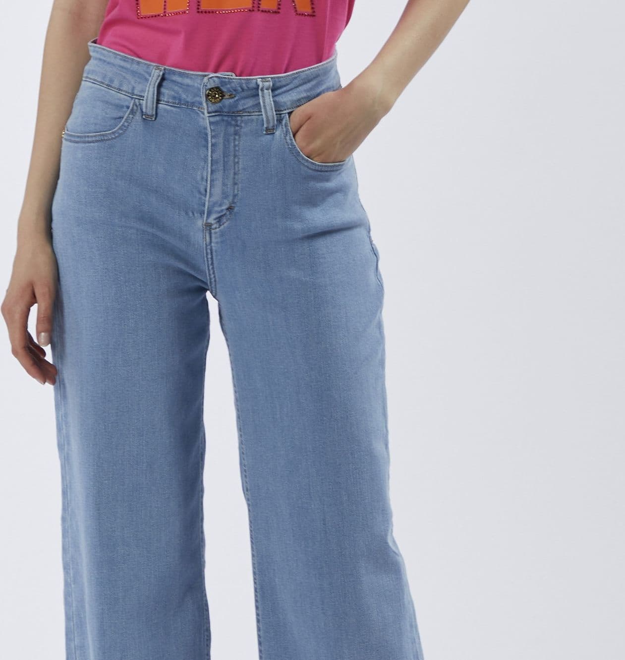 DENIM WIDE LEG in Jeans 3A Moda Mare Sport - Bellaria Igea Marina, commercioVirtuoso.it