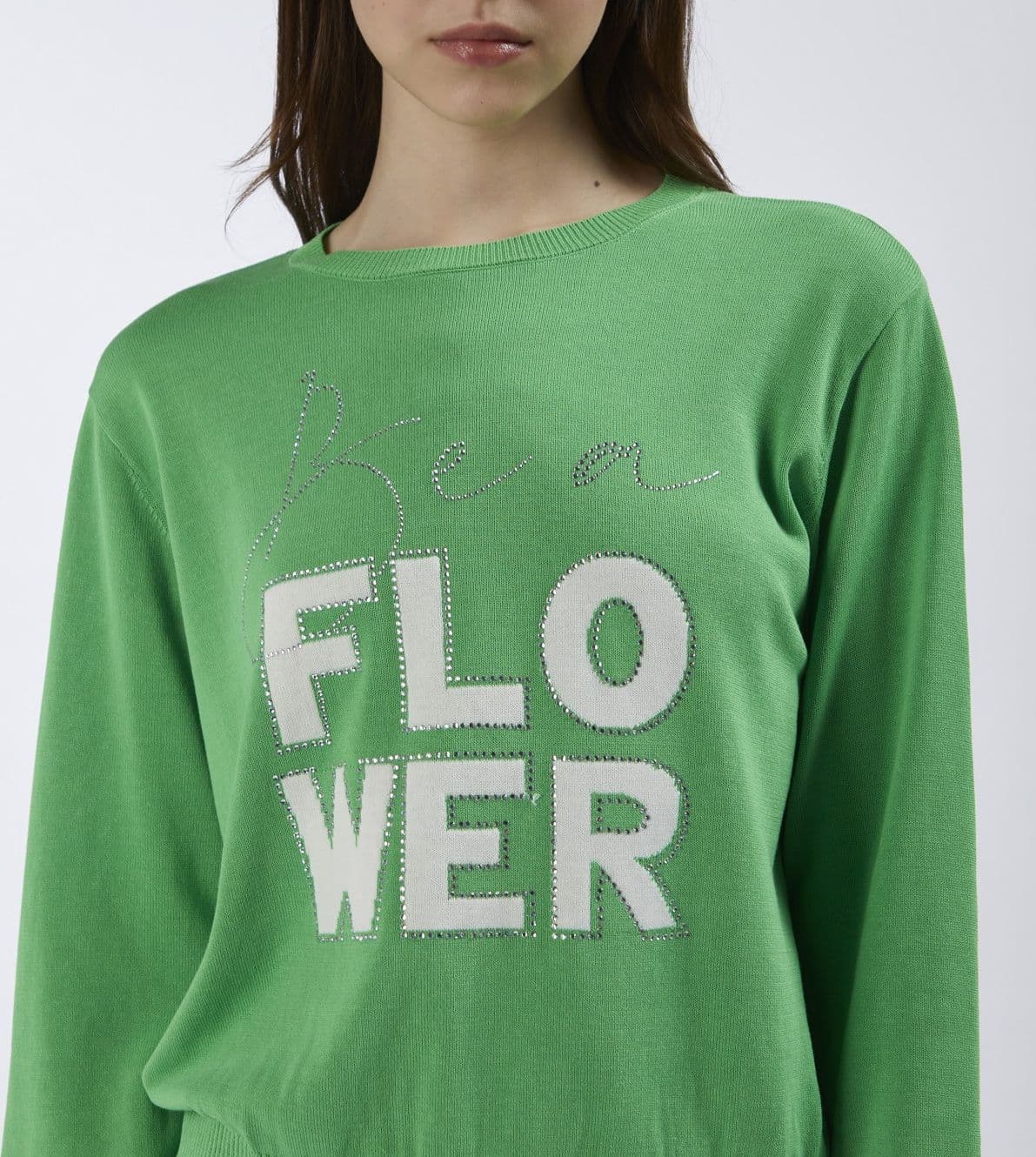 MAGLIA GIROCOLLO BE A FLOWER in Maglioni 3A Moda Mare Sport - Bellaria Igea Marina, commercioVirtuoso.it