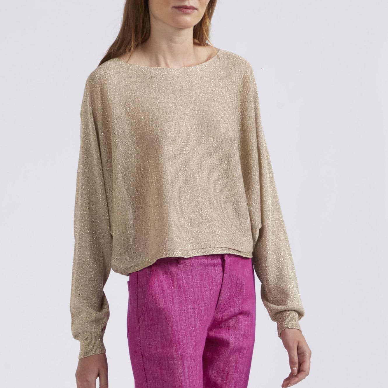 MAGLIA SCOLLO A BARCA E MANICHE PIPISTRELLO FILATO CON LUREX in Calzamaglie e pantaloni termici 3A Moda Mare Sport - Bellaria Igea Marina, commercioVirtuoso.it