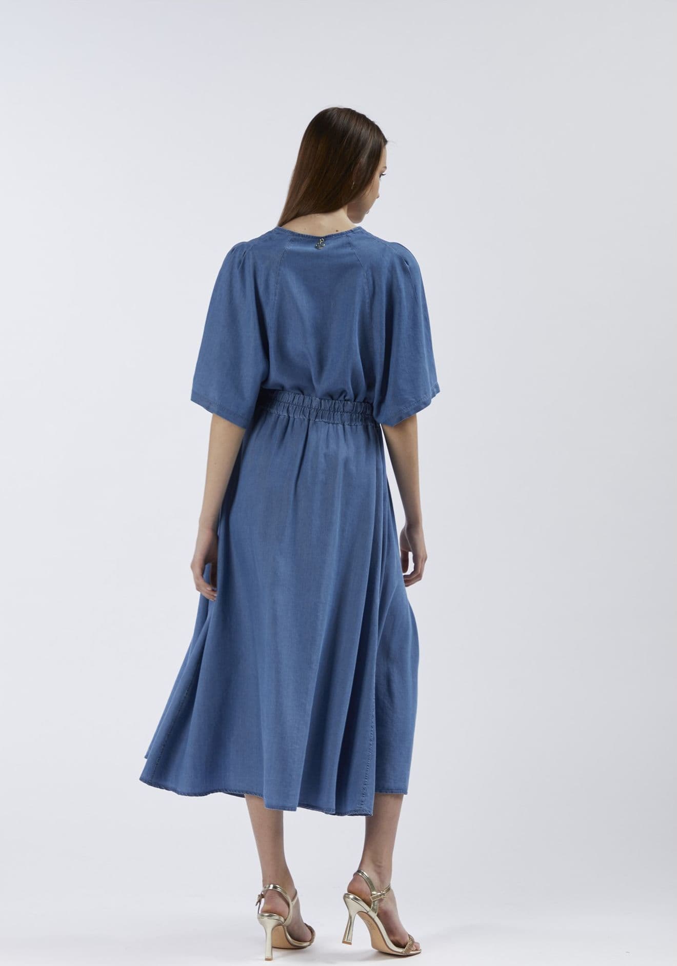 GONNA AMPIA IN TENCEL DENIM in Gonne 3A Moda Mare Sport - Bellaria Igea Marina, commercioVirtuoso.it