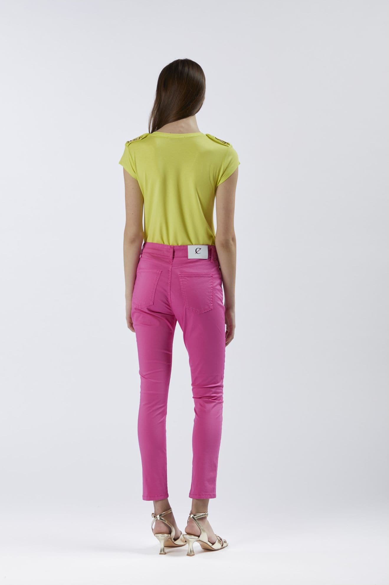 PANTALONE SKINNY TINTO CAPO in Pantaloni 3A Moda Mare Sport - Bellaria Igea Marina, commercioVirtuoso.it