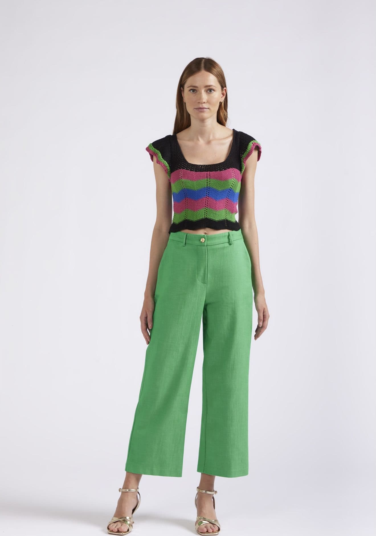 PANATALONE PALAZZO FINTO DENIM