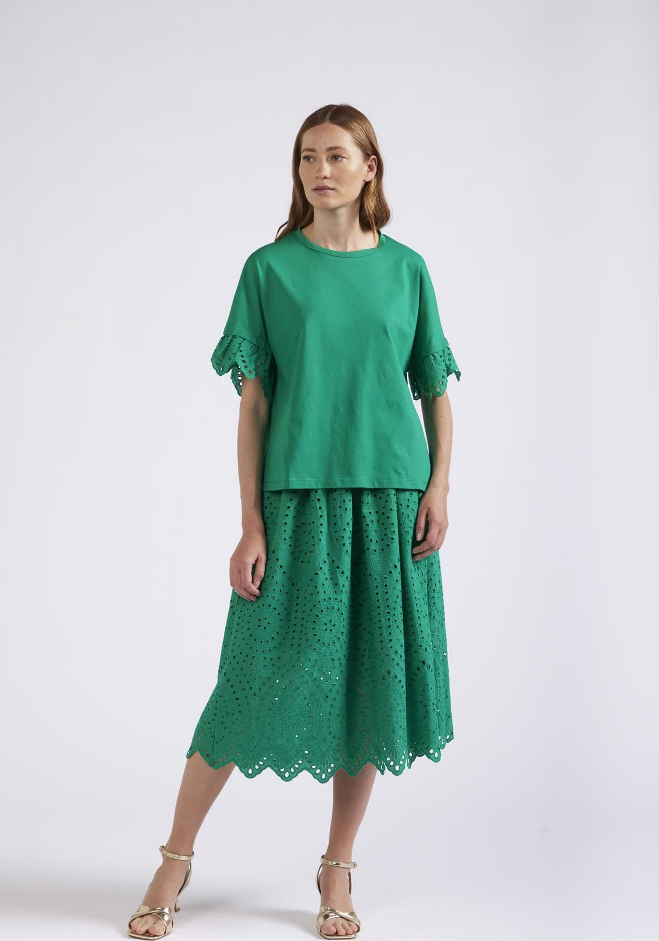 TSHIRT A SCATOLINA CON SAN GALLO ALLE MANICHE