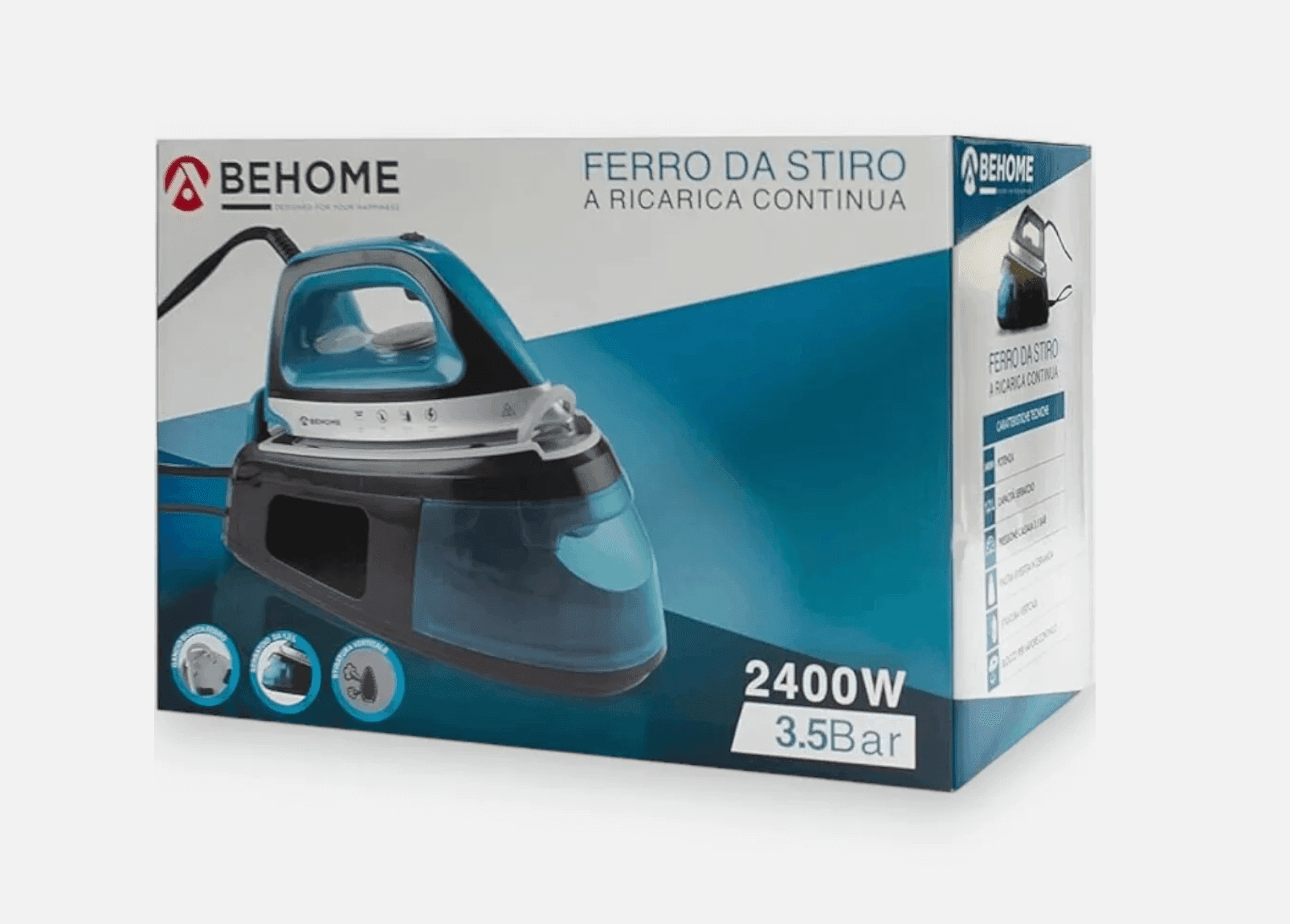 Ferro da Stiro con Caldaia Continua Potenza 2400 W BeHome in Ferri a vapore Colella Ricambi - Casoria, commercioVirtuoso.it