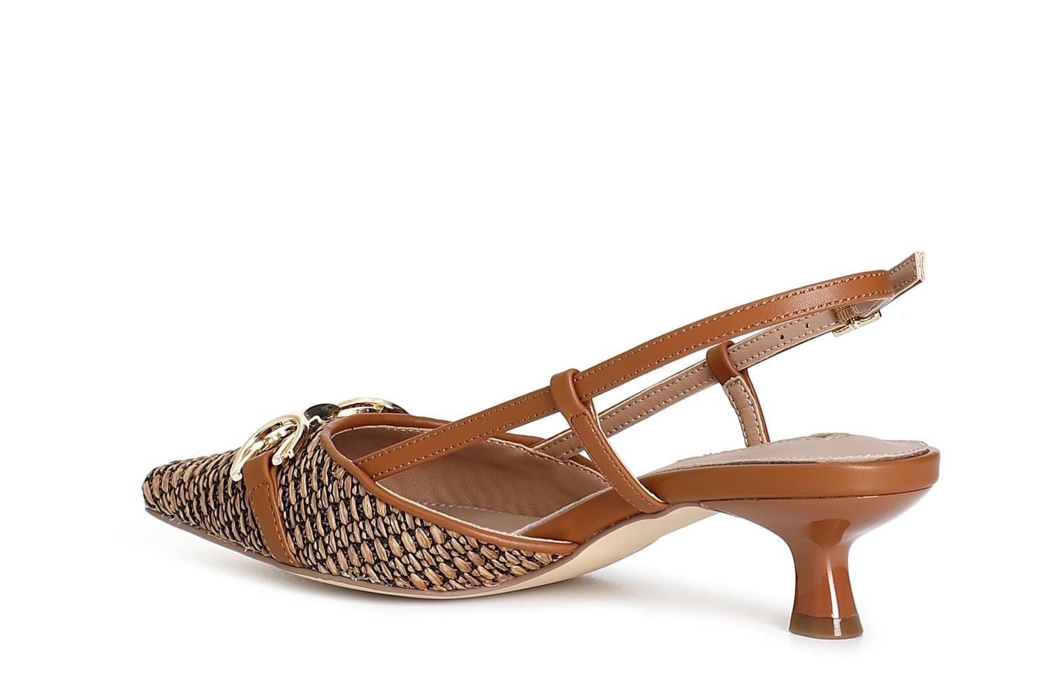 DÉCOLLETÉ BIMATERIALE CON MORSETTO in Scarpe col tacco 3A Moda Mare Sport - Bellaria Igea Marina, commercioVirtuoso.it