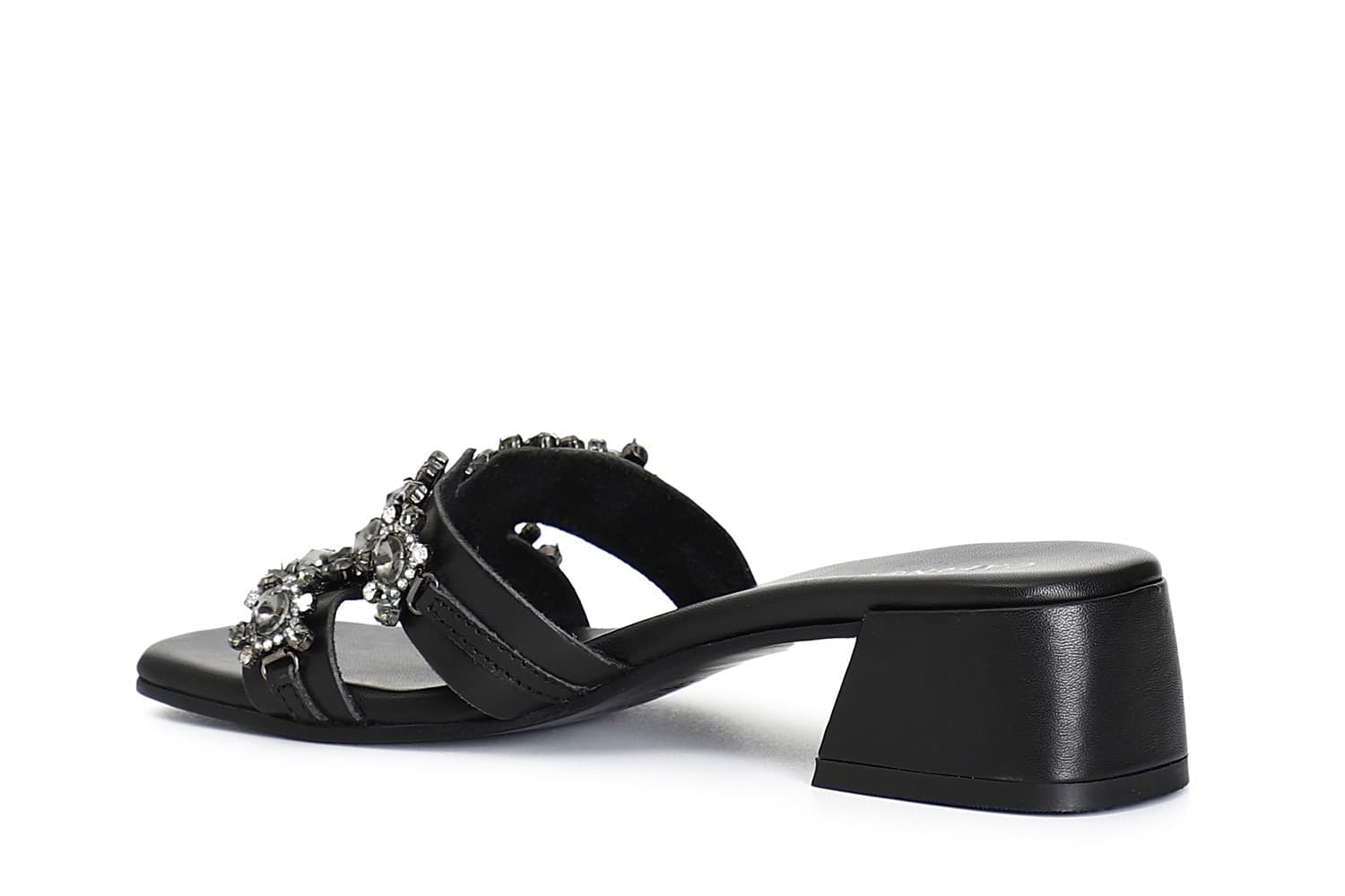 CIABATTA IN PELLE CON ACCESSORIO GIOIELLO in Ciabatte moda 3A Moda Mare Sport - Bellaria Igea Marina, commercioVirtuoso.it