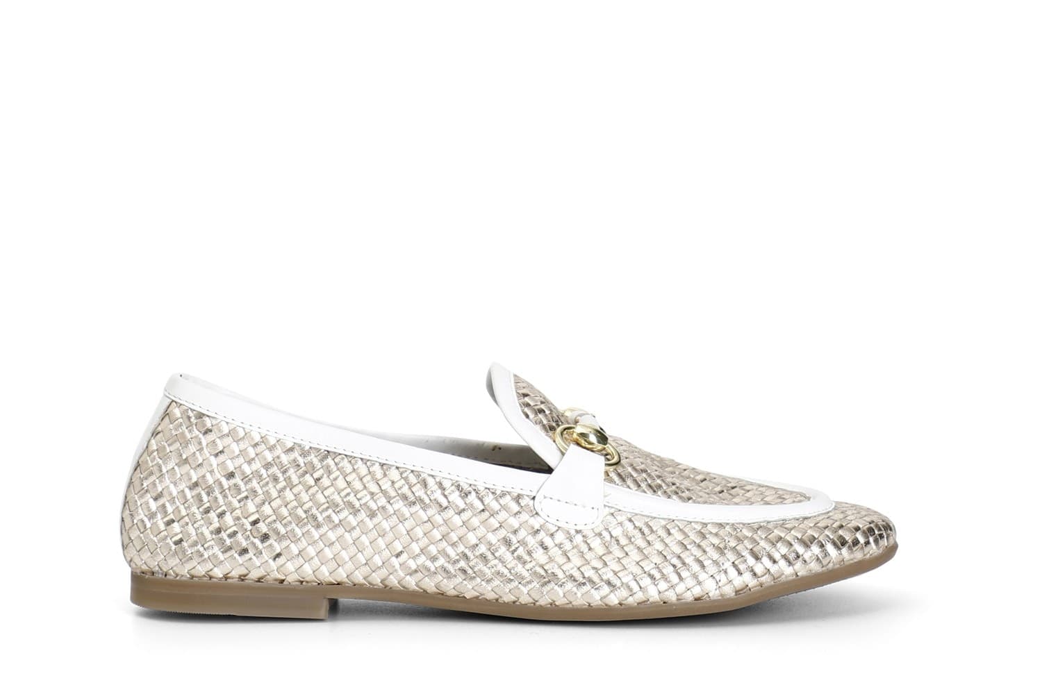 MOCASSINO IN PELLE INTRECCIATO CON MORSETTO in Scarpe da barca 3A Moda Mare Sport - Bellaria Igea Marina, commercioVirtuoso.it