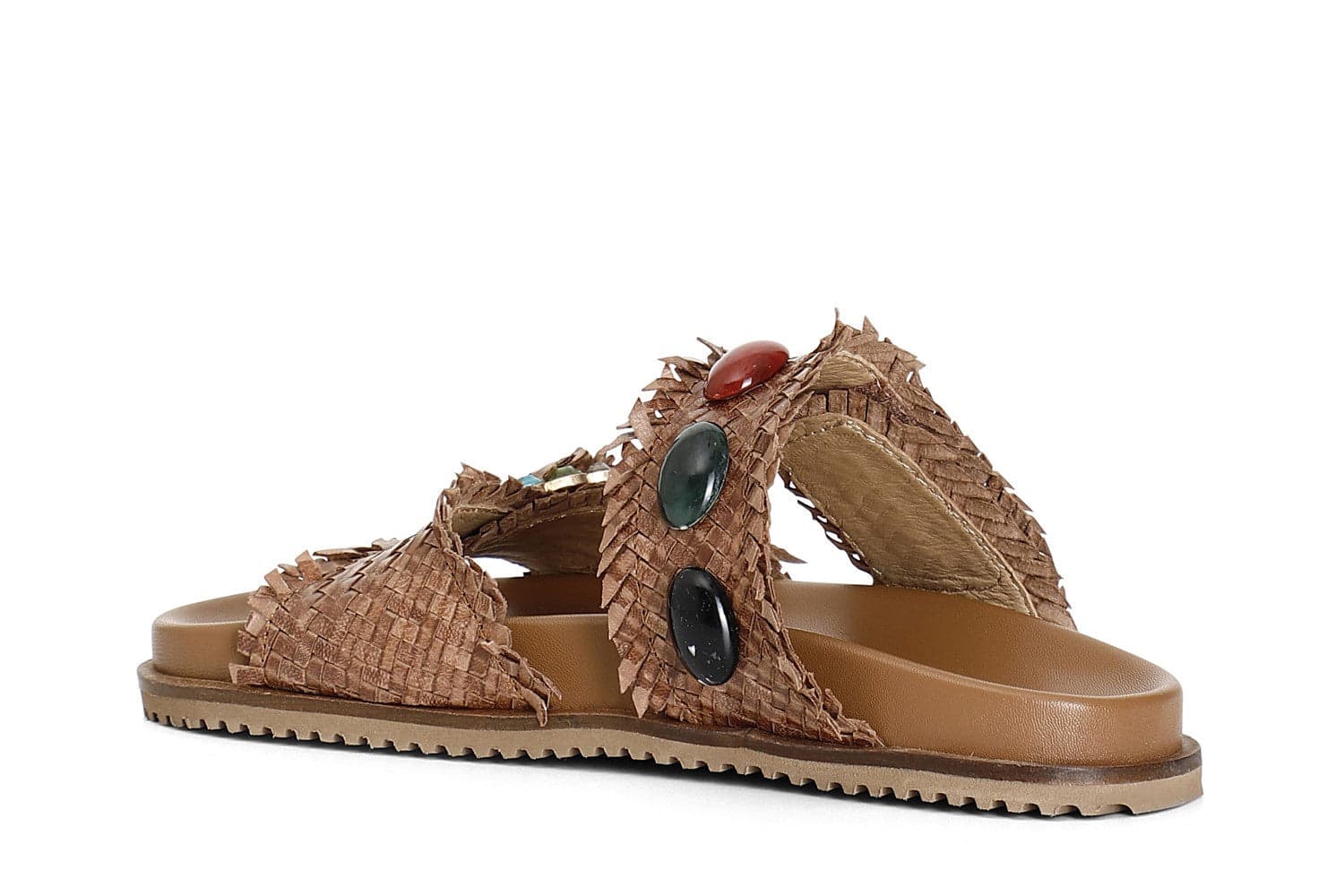 CIABATTA INTRECCIATA CON PIETRE E FIBBIA GIOIELLO in Sandali moda 3A Moda Mare Sport - Bellaria Igea Marina, commercioVirtuoso.it