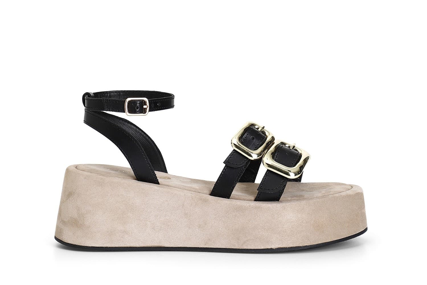 SANDALO ZEPPA DOPPIA FASCIA CON FIBBIAE CINTURINO ALLA CAVIGLIA in Sandali moda 3A Moda Mare Sport - Bellaria Igea Marina, commercioVirtuoso.it