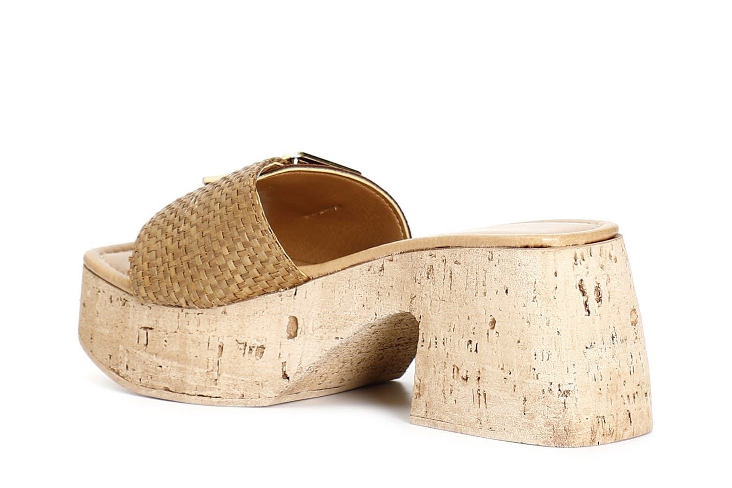 CIABATTA IN PELLE SCAMOSCIATA E RAFFIA CON FIBBIA in Ciabatte moda 3A Moda Mare Sport - Bellaria Igea Marina, commercioVirtuoso.it