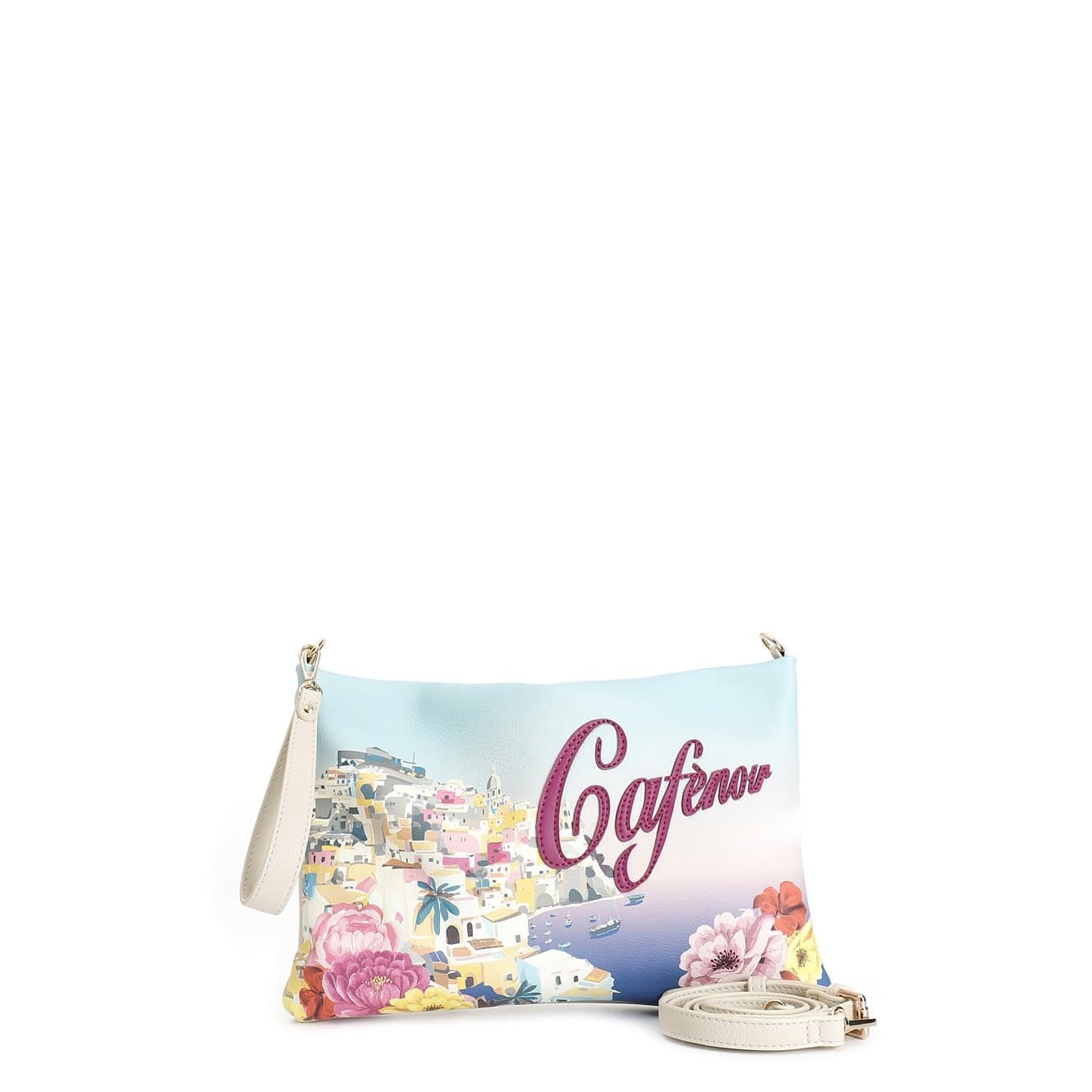 POCHETTE CON STAMPA INKJET,MANIGLIOTTOE TRACOLLA REMOVIBILE in Pochette e Clutch 3A Moda Mare Sport - Bellaria Igea Marina, commercioVirtuoso.it