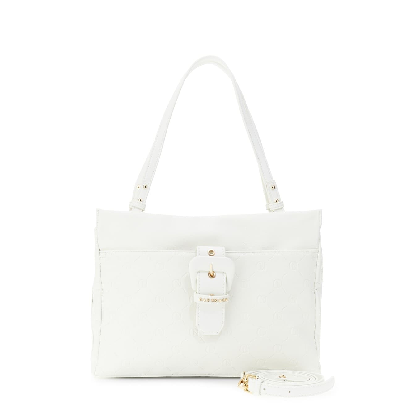 SHOPPING CON STAMPA MONOGRAM EMBOSSED CON TASCA CON PASSANTE E FIBBIA RIVESTITA, in Borse riutilizzabili per la spesa 3A Moda Mare Sport - Bellaria Igea Marina, commercioVirtuoso.it