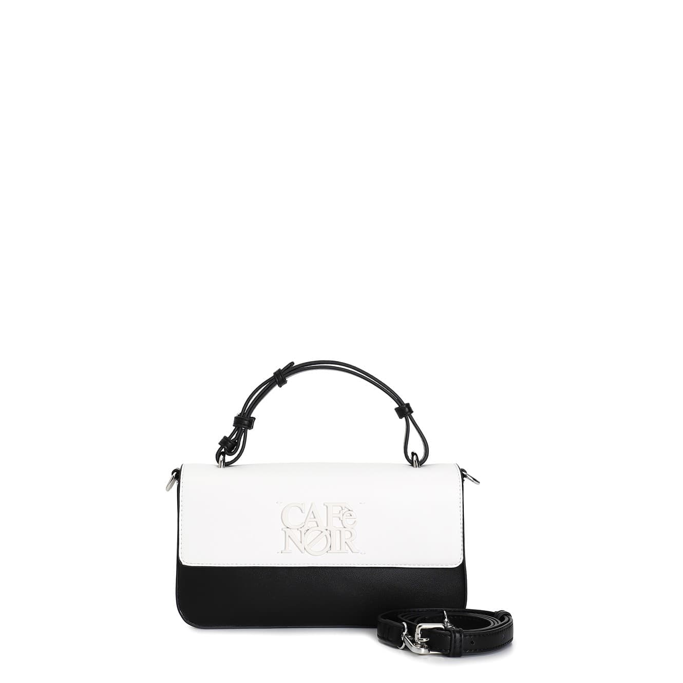BORSA A MANO COSTRUITA BICOLORE, LOGO RETTANGOLARE IN TINTA, TRACOLLA REMOVIBILE in Borse a mano 3A Moda Mare Sport - Bellaria Igea Marina, commercioVirtuoso.it