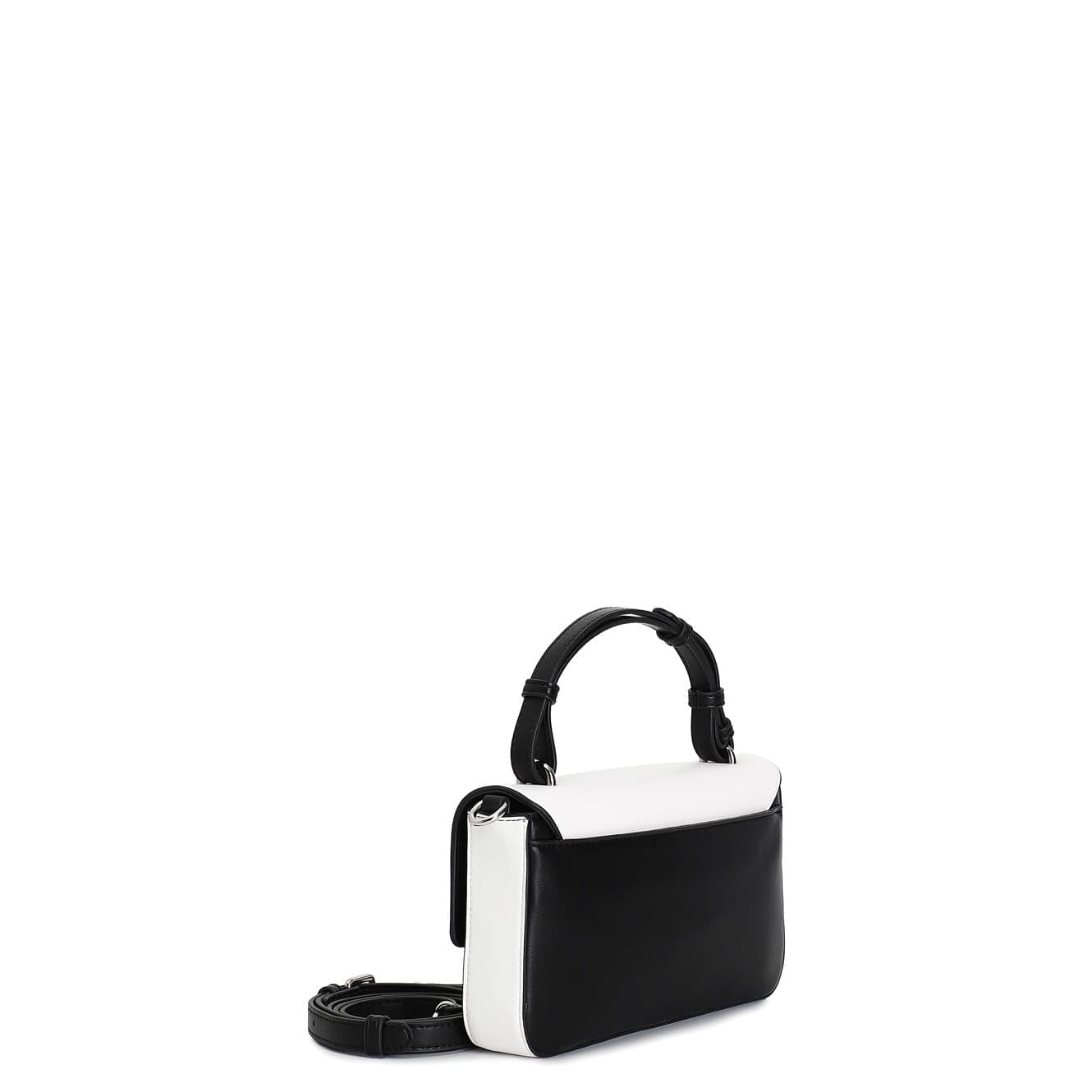 BORSA A MANO COSTRUITA BICOLORE, LOGO RETTANGOLARE IN TINTA, TRACOLLA REMOVIBILE in Borse a mano 3A Moda Mare Sport - Bellaria Igea Marina, commercioVirtuoso.it