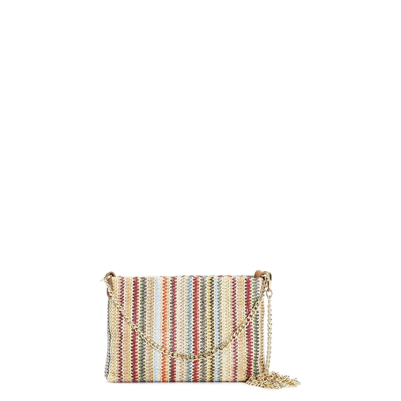 POCHETTE IN RAFFIA CON DOPPIA TARCOLLAIN CATENA in Pochette e Clutch 3A Moda Mare Sport - Bellaria Igea Marina, commercioVirtuoso.it