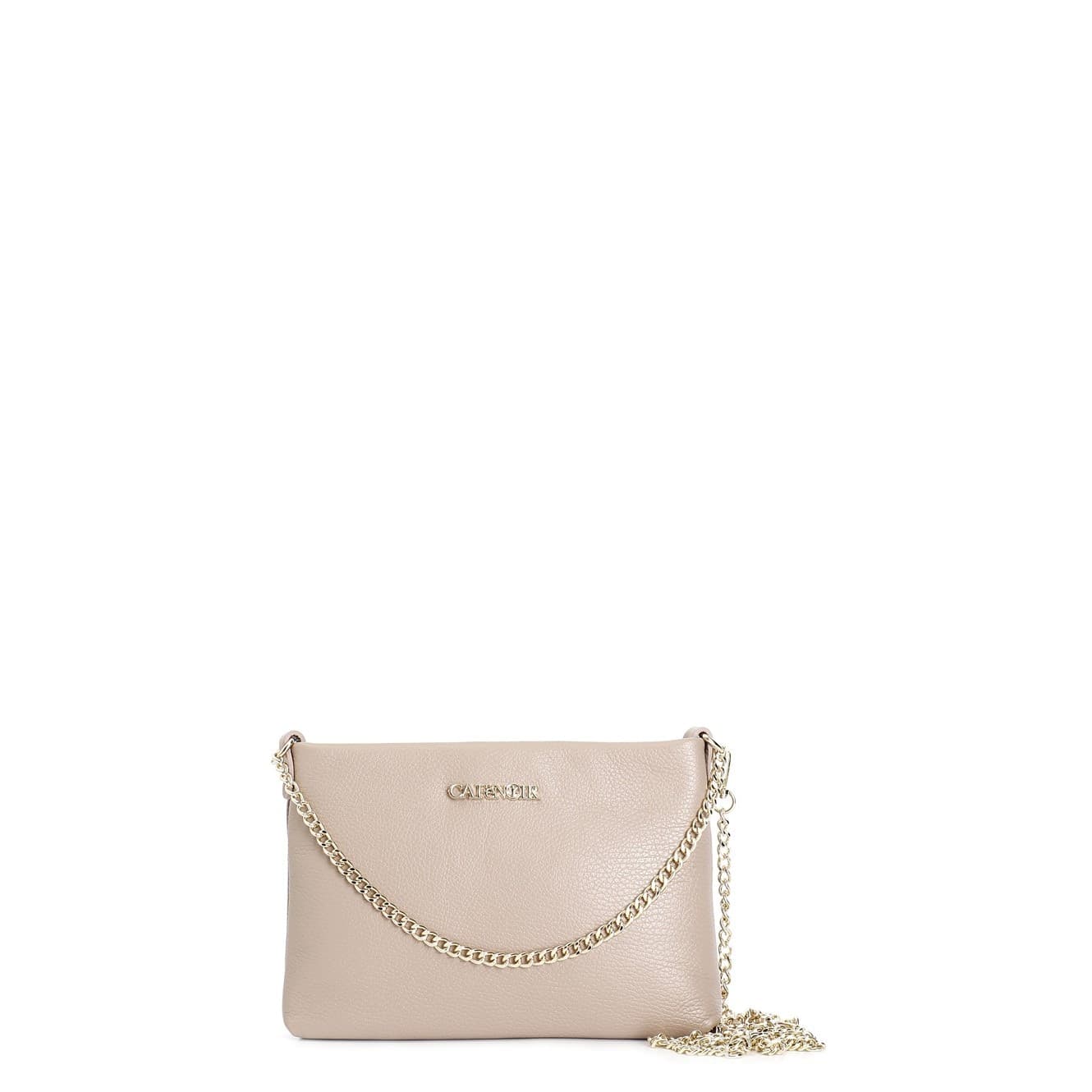 POCHETTE IN PELLE MARTELLATA CON DOPPIA TARCOLLA IN CATENA in Pochette e Clutch 3A Moda Mare Sport - Bellaria Igea Marina, commercioVirtuoso.it
