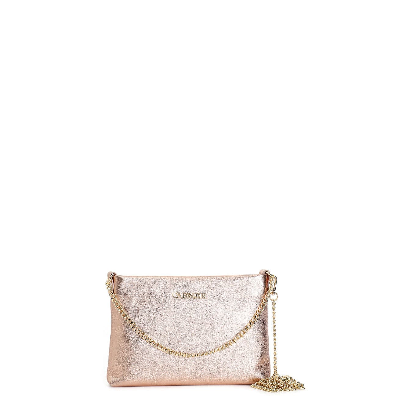POCHETTE IN PELLE LAMINATA CON DOPPIA TARCOLLA IN CATENA in Pochette e Clutch 3A Moda Mare Sport - Bellaria Igea Marina, commercioVirtuoso.it