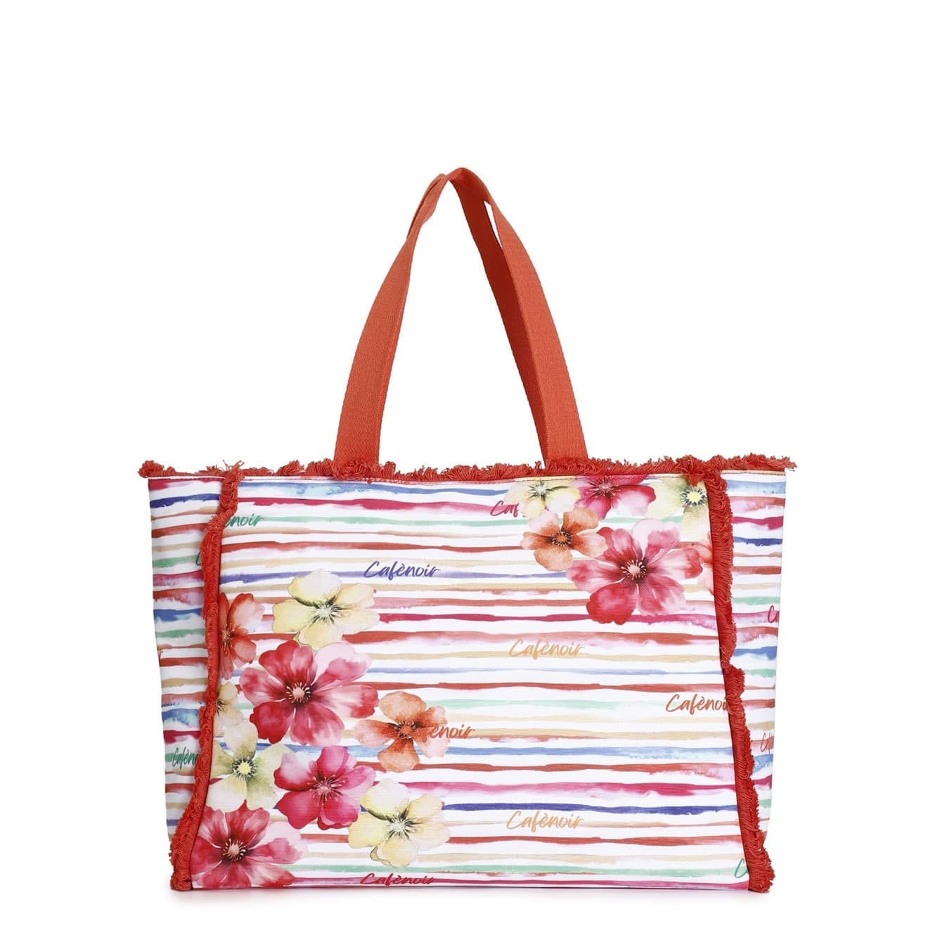 BORSA MARE IN TESSUTO STAMPATO CON FRANGINE E MANICI A NASTRO in Borse riutilizzabili per la spesa 3A Moda Mare Sport - Bellaria Igea Marina, commercioVirtuoso.it