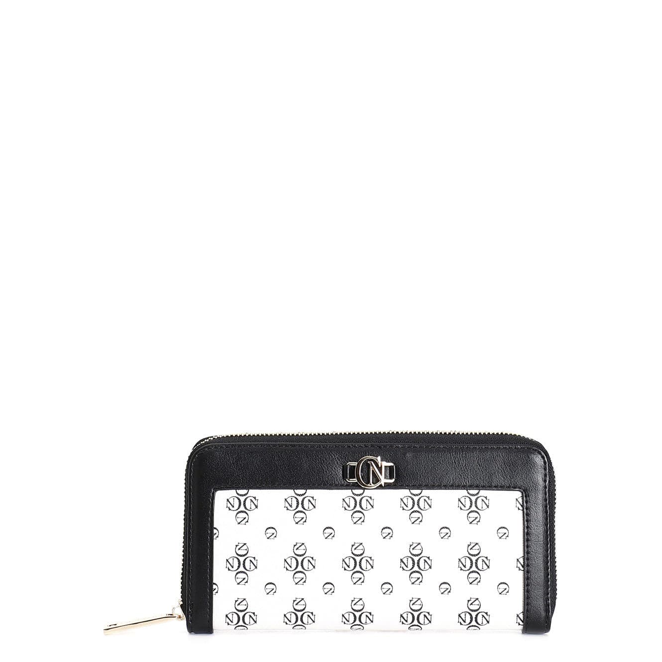 PORTAFOGLIO ZIP ROUND IN SAFFIANO STAMPATO MONOGRAM ACCESSORIO IN METALLOVETTI in Portafogli 3A Moda Mare Sport - Bellaria Igea Marina, commercioVirtuoso.it