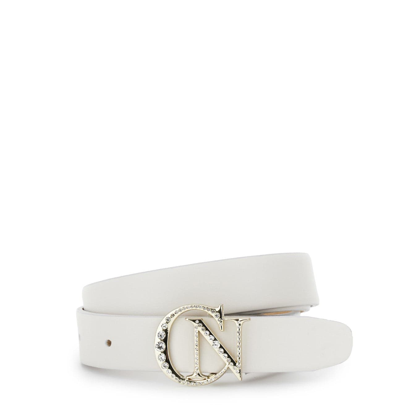CINTURA IN PELLE CON FIBBIA CN IN METALLO CON STRASS IN TONO in Cinture 3A Moda Mare Sport - Bellaria Igea Marina, commercioVirtuoso.it