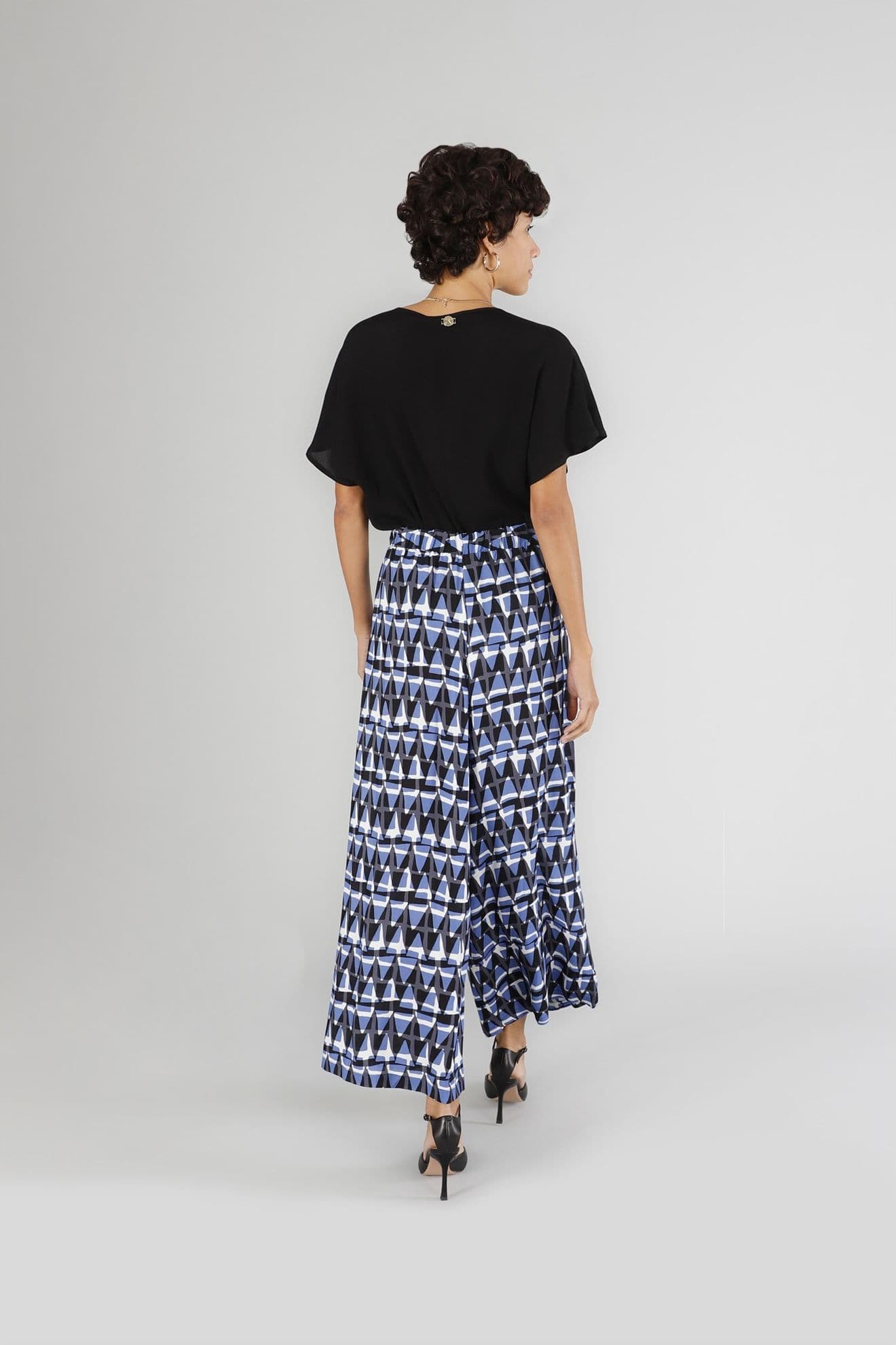 PANTALONE PALAZZO STAMPATO in Pantaloni 3A Moda Mare Sport - Bellaria Igea Marina, commercioVirtuoso.it
