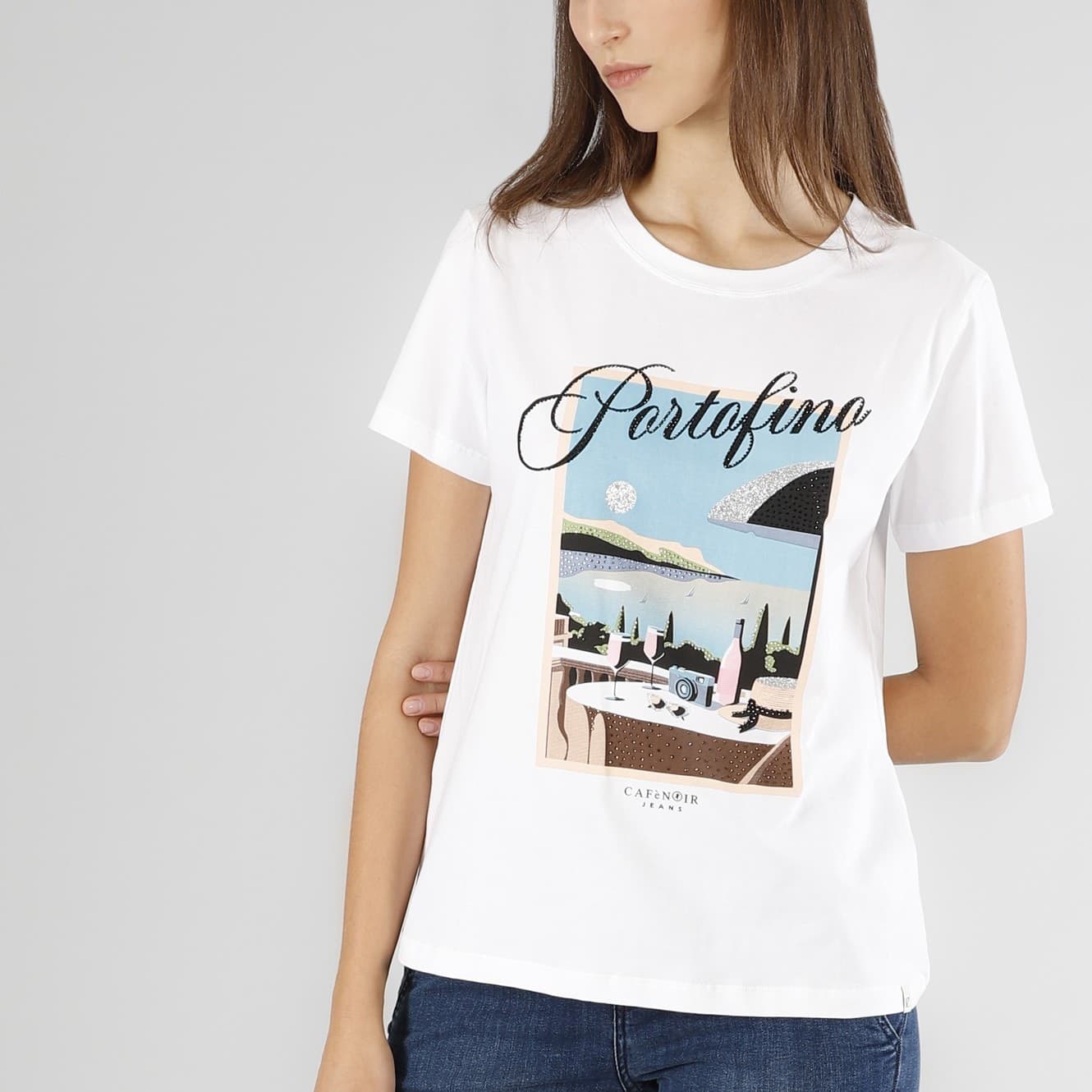 TSHIRT MANICA CORTA STAMPA PORTOFINO in T-shirt 3A Moda Mare Sport - Bellaria Igea Marina, commercioVirtuoso.it