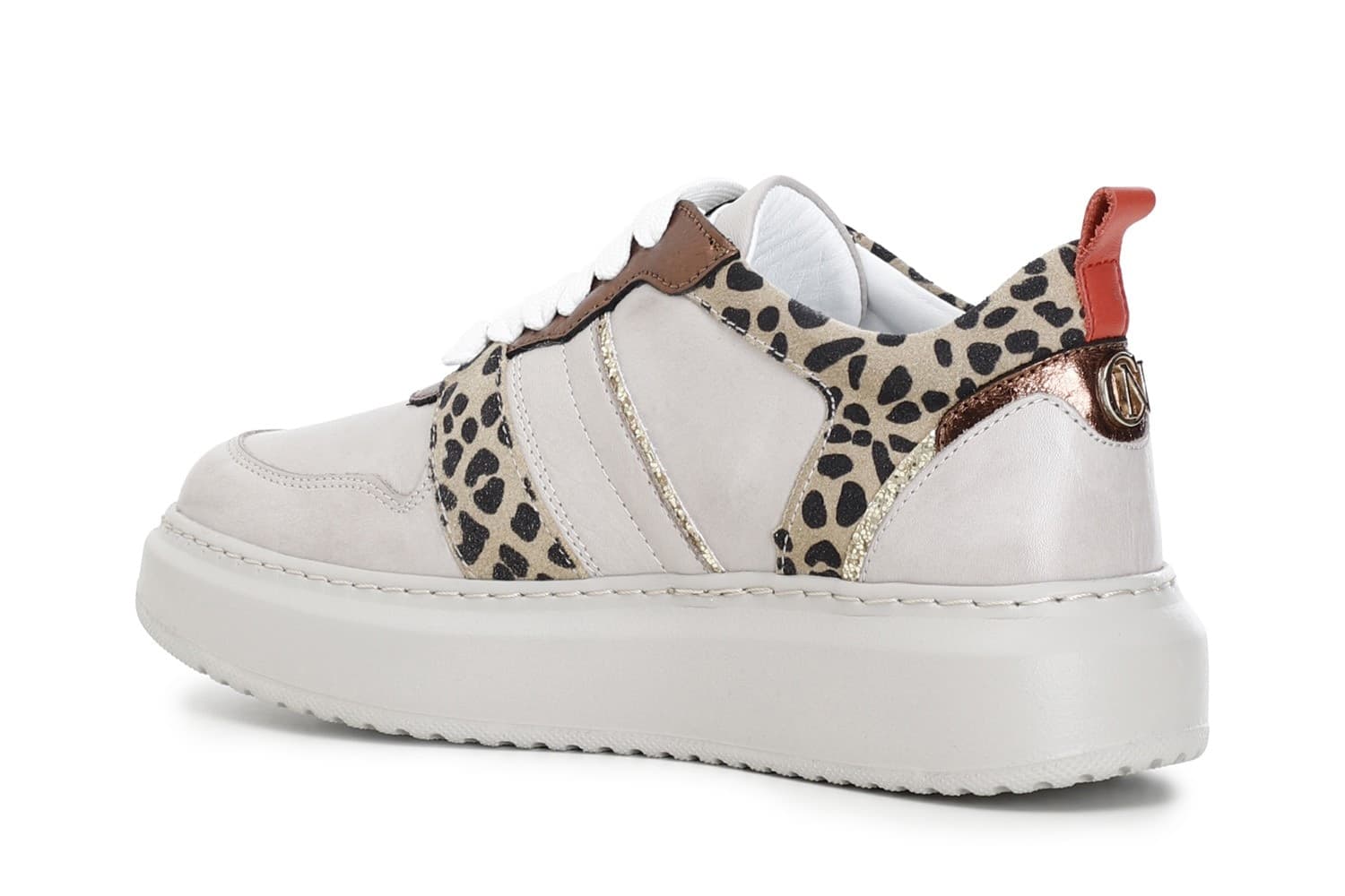 SNEAKERS IN PELLE CON RIPORTI STAMPA MACULATA in Sneaker casual 3A Moda Mare Sport - Bellaria Igea Marina, commercioVirtuoso.it