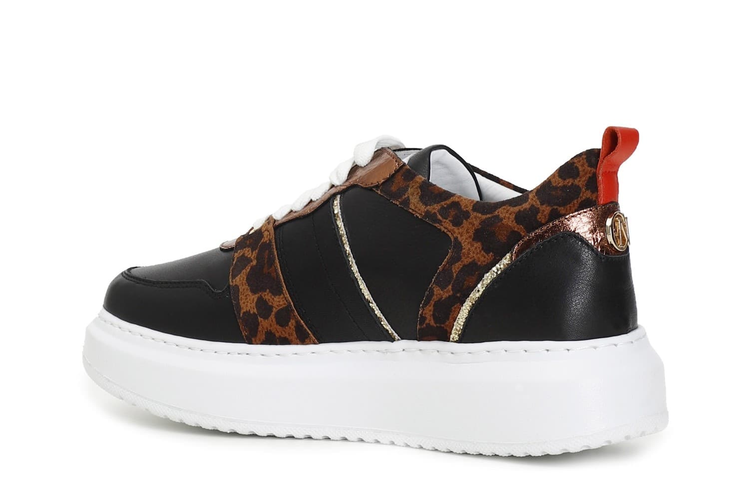 SNEAKERS IN PELLE CON RIPORTI STAMPA MACULATA in Sneaker casual 3A Moda Mare Sport - Bellaria Igea Marina, commercioVirtuoso.it