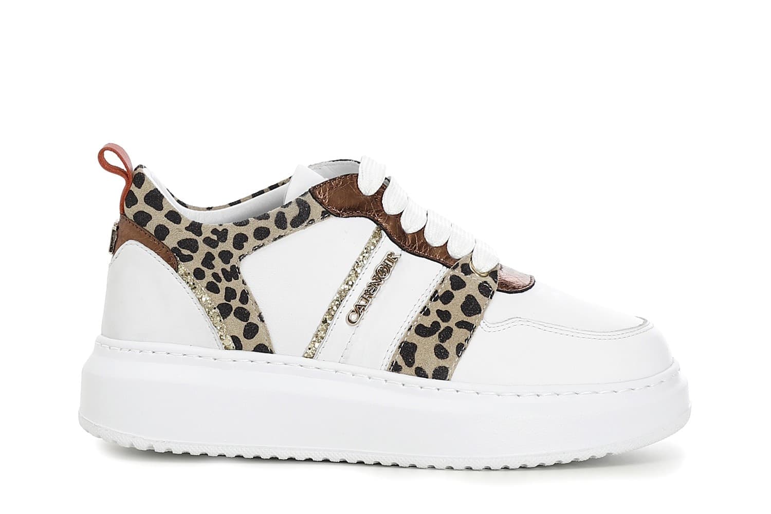SNEAKERS IN PELLE CON RIPORTI STAMPA MACULATA in Sneaker casual 3A Moda Mare Sport - Bellaria Igea Marina, commercioVirtuoso.it