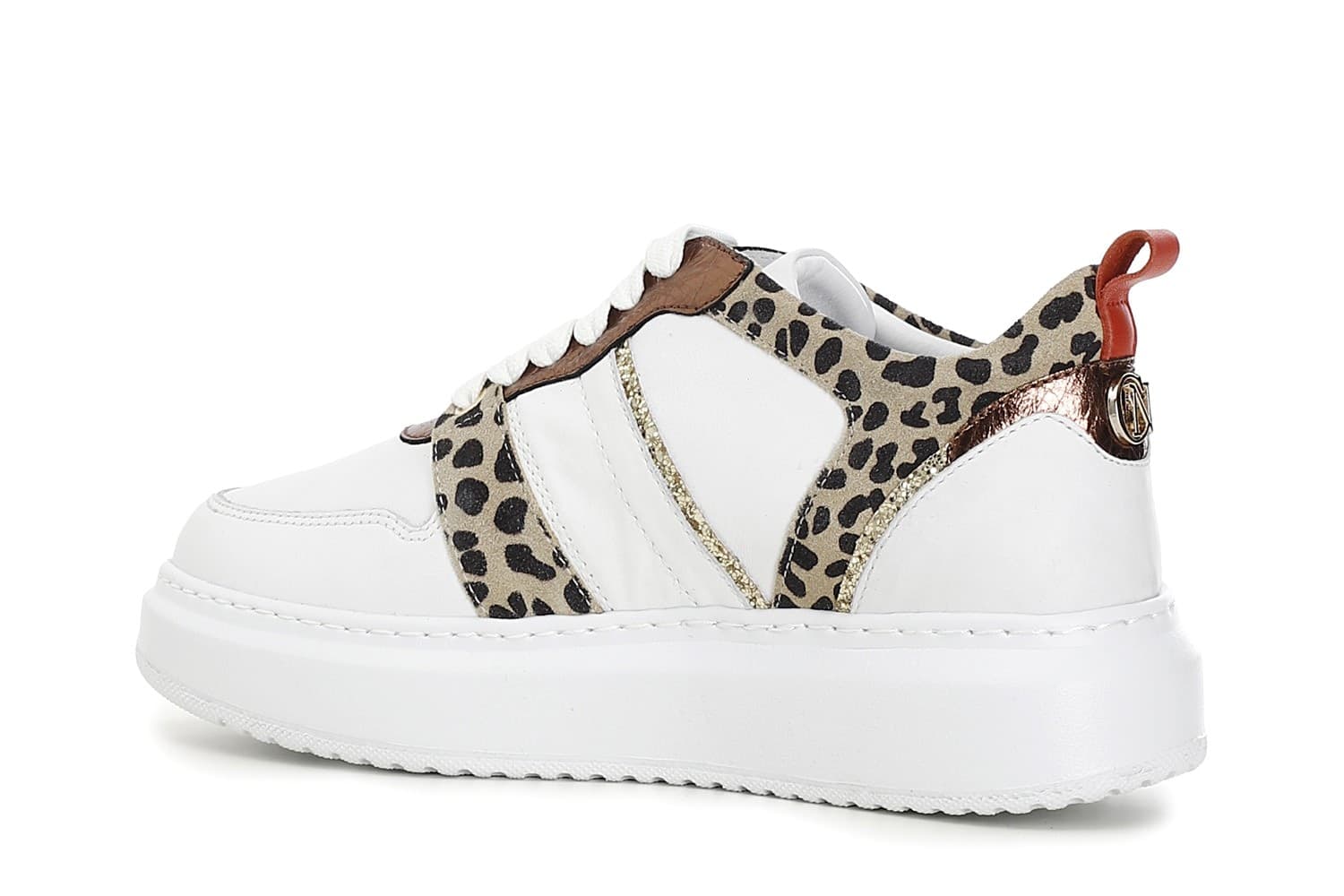 SNEAKERS IN PELLE CON RIPORTI STAMPA MACULATA in Sneaker casual 3A Moda Mare Sport - Bellaria Igea Marina, commercioVirtuoso.it