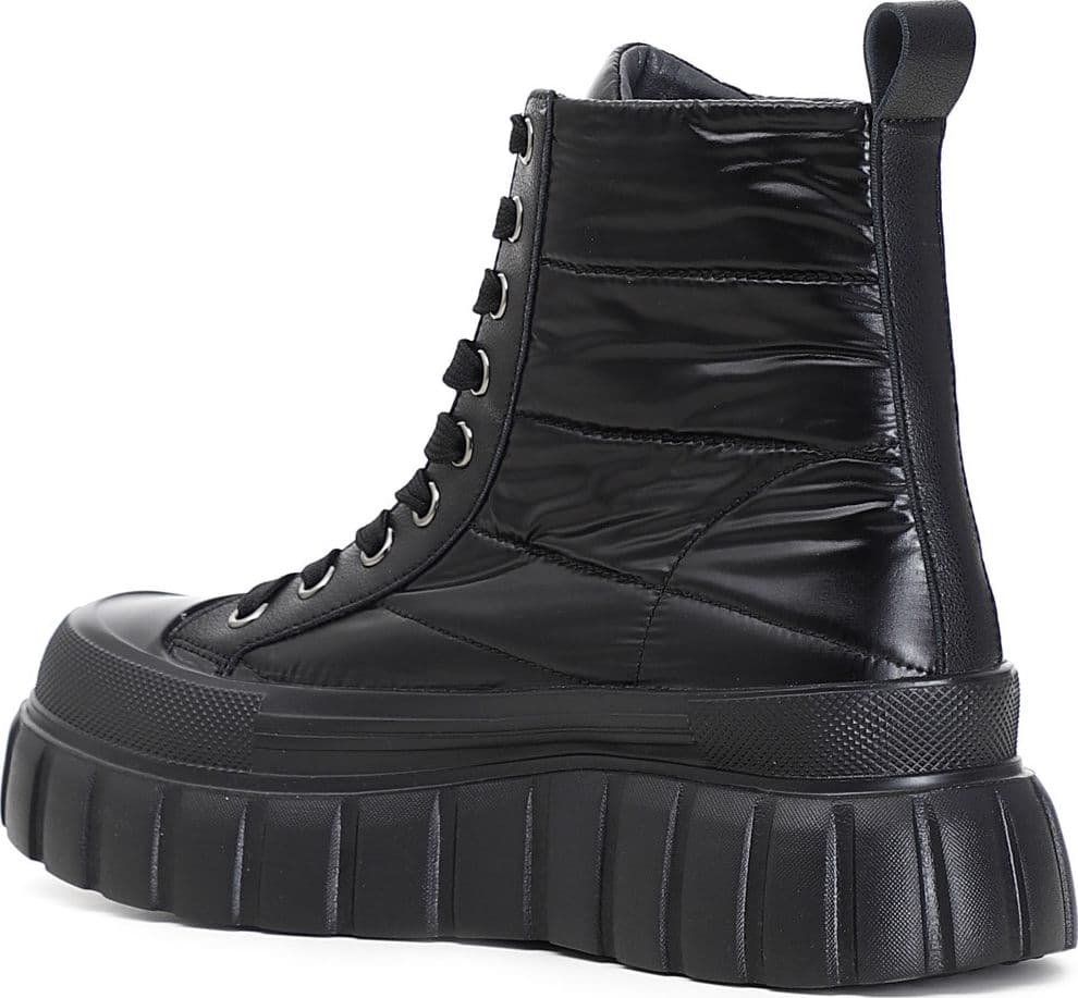 TRONCHETTO ALLACIATO IN TESSUTO LAMINATO TRAPUNTATO in Scarpe col tacco 3A Moda Mare Sport - Bellaria Igea Marina, commercioVirtuoso.it