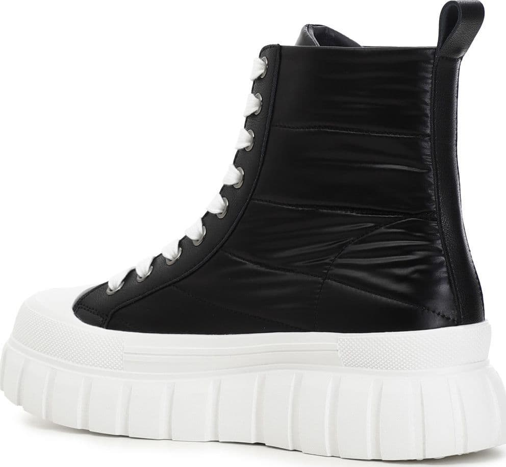 TRONCHETTO ALLACIATO IN TESSUTO LAMINATO TRAPUNTATO in Scarpe col tacco 3A Moda Mare Sport - Bellaria Igea Marina, commercioVirtuoso.it