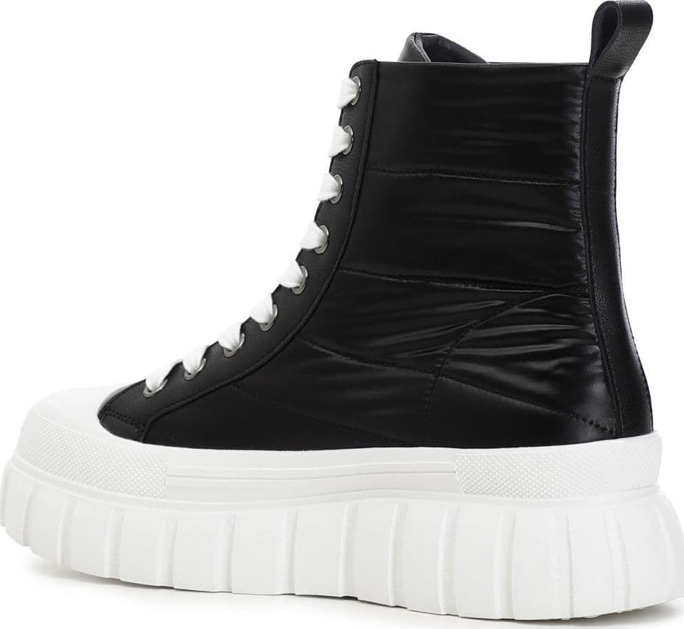 TRONCHETTO ALLACIATO IN TESSUTO LAMINATO TRAPUNTATO in Scarpe col tacco 3A Moda Mare Sport - Bellaria Igea Marina, commercioVirtuoso.it