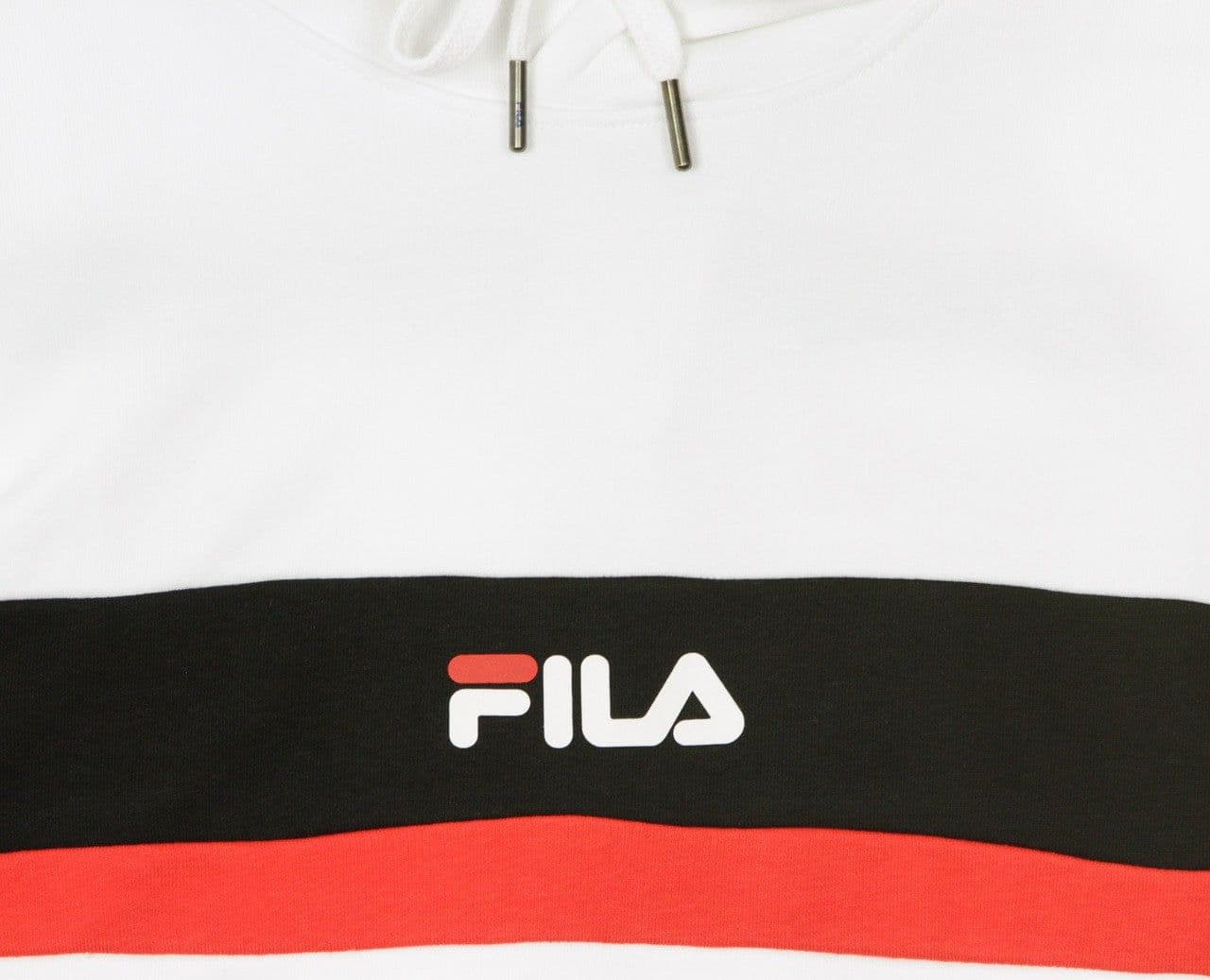 FILA Felpa Cappuccio Uomo Radomir Hoody Bright White/black/true Red da uomo in Felpe con cappuccio Drestige - Casamassima, commercioVirtuoso.it