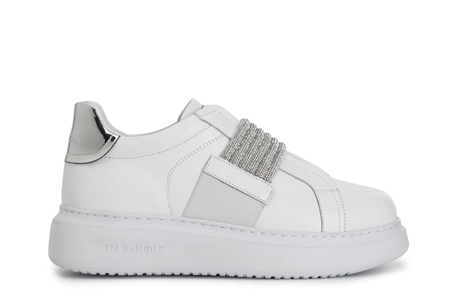SNEAKERS IN PELLE CON ACCESSORIO STRASSE ELASTICI in Sneaker casual 3A Moda Mare Sport - Bellaria Igea Marina, commercioVirtuoso.it